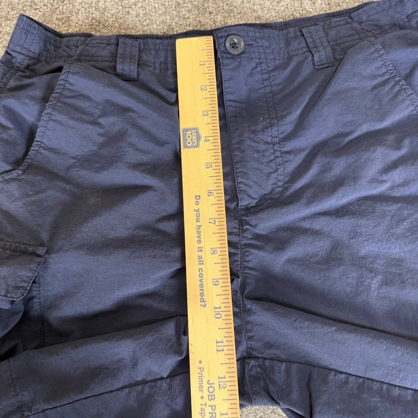 Columbia PFG Cargo Shorts Mens Small 32 Navy Blue Omni Shade Fishing Outdoor