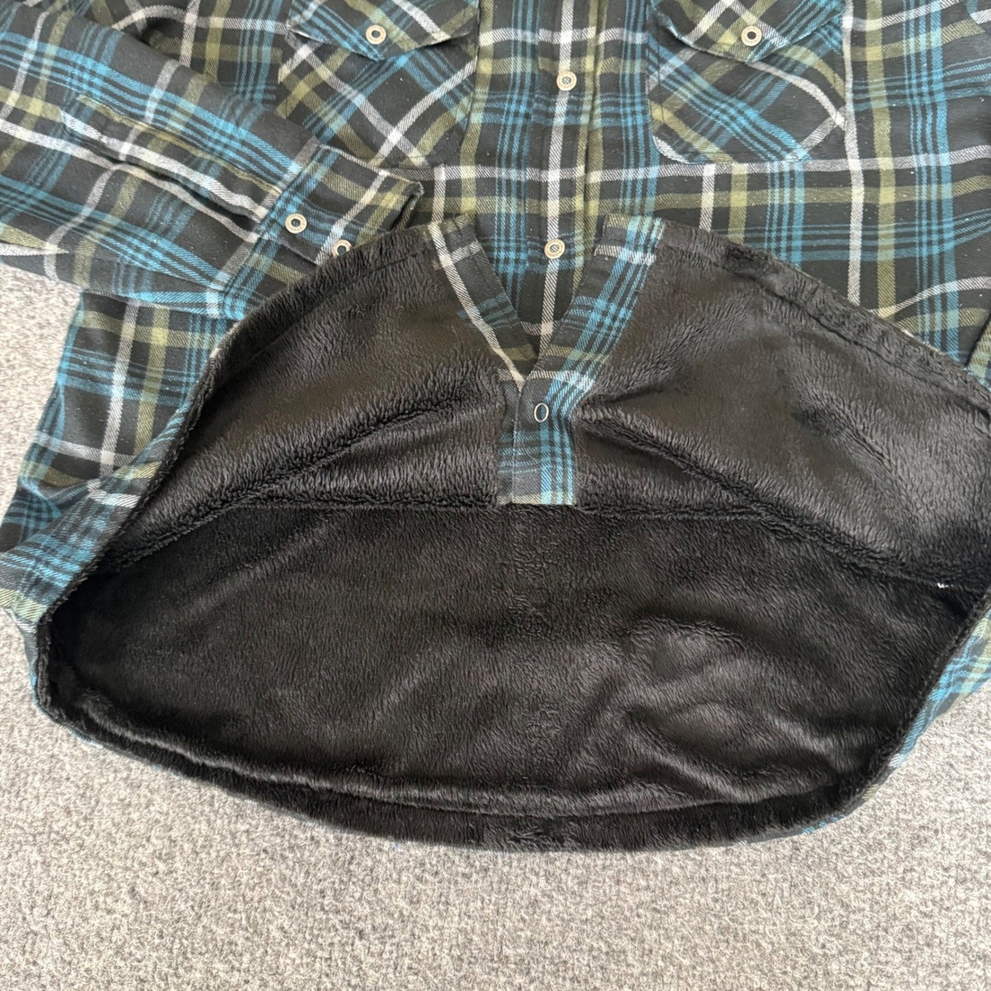 Mountain Khakis Christi Fleece Lined Shirt Jacket Plaid Teal Black Womens Large