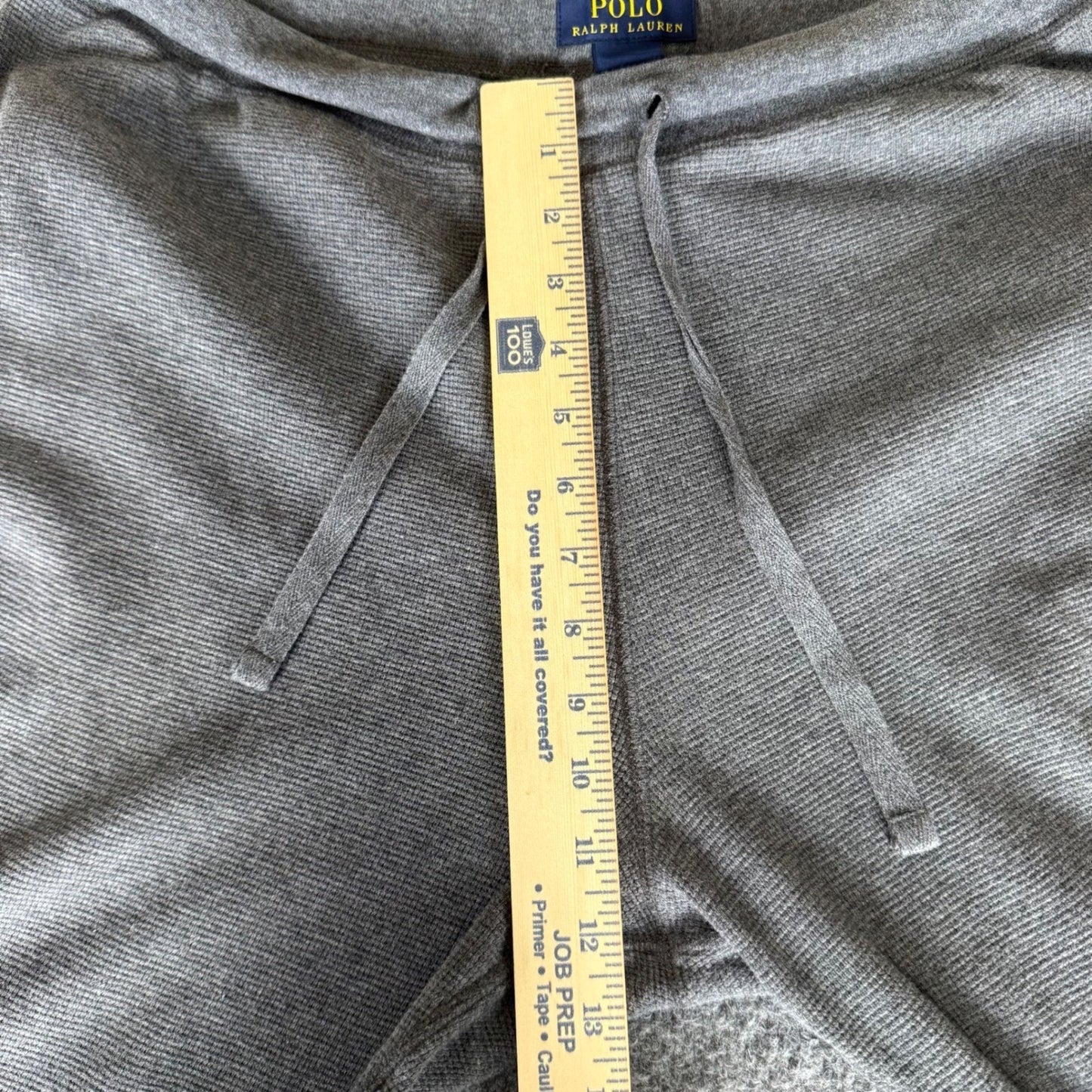 Polo Ralph Lauren Lounge Pants Mens Large Gray Waffle Thermal Sleepwear Comfort