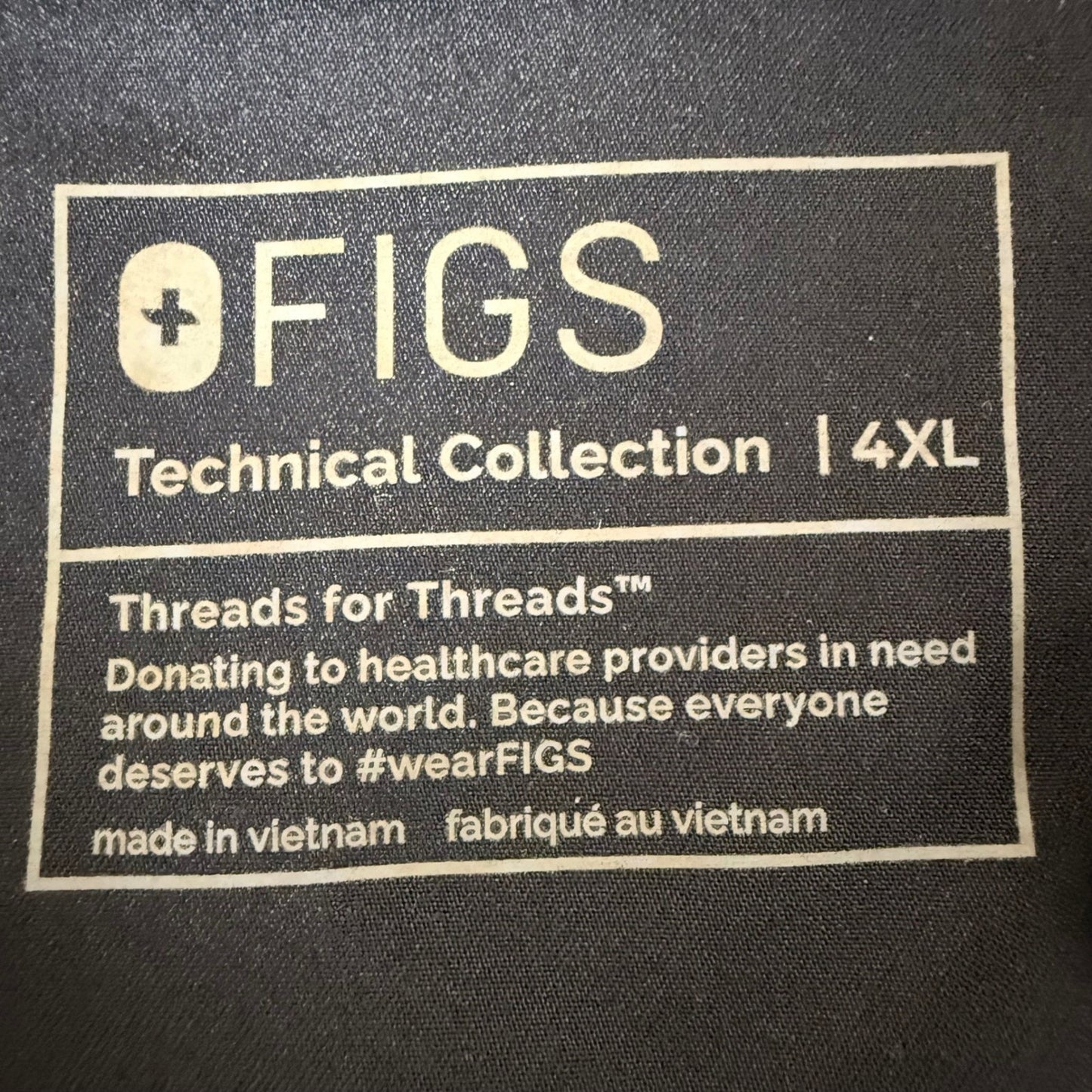 FIGS Rafaela Sleeveless Scrub Top Womens 4XL Black Nursing Medical Uniform Work