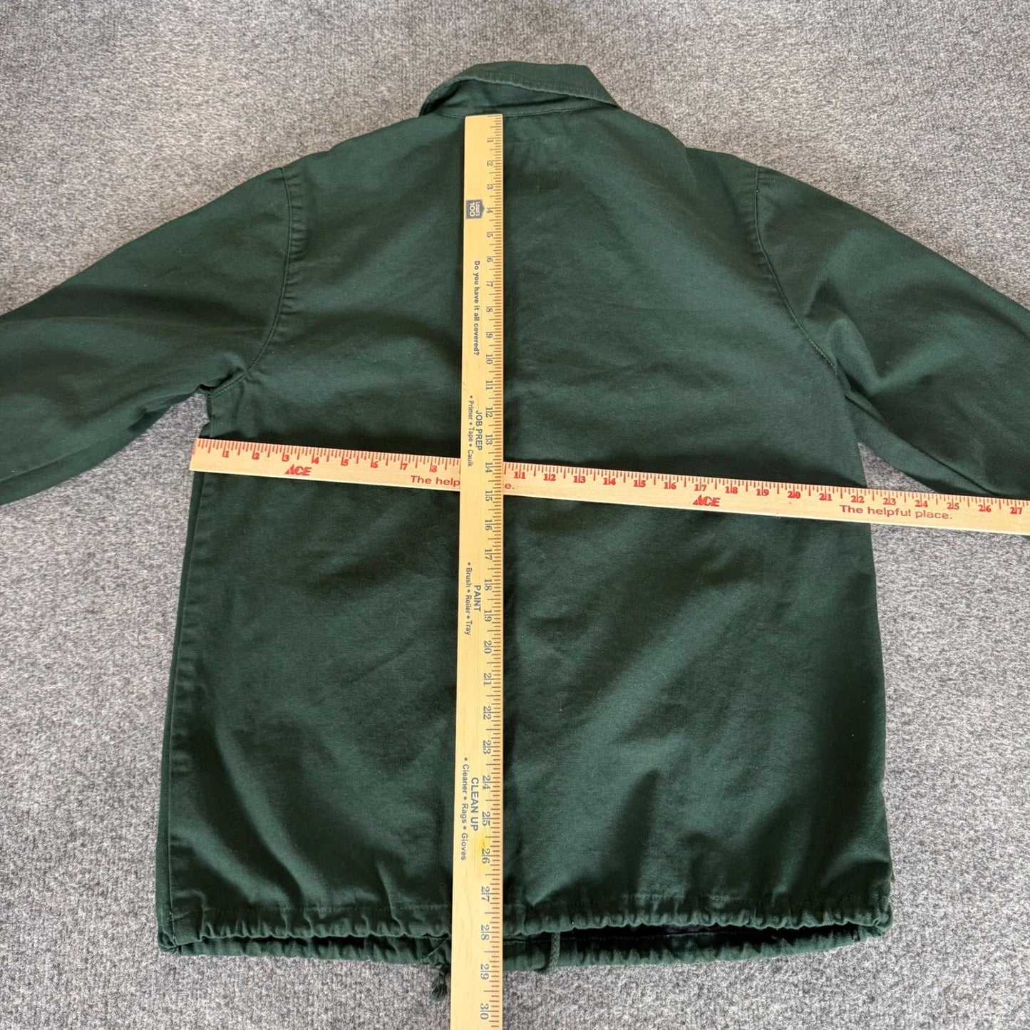 Vans Torrey Snap Front Jacket Mens Medium Green Drawstring Hem Streetwear Skate