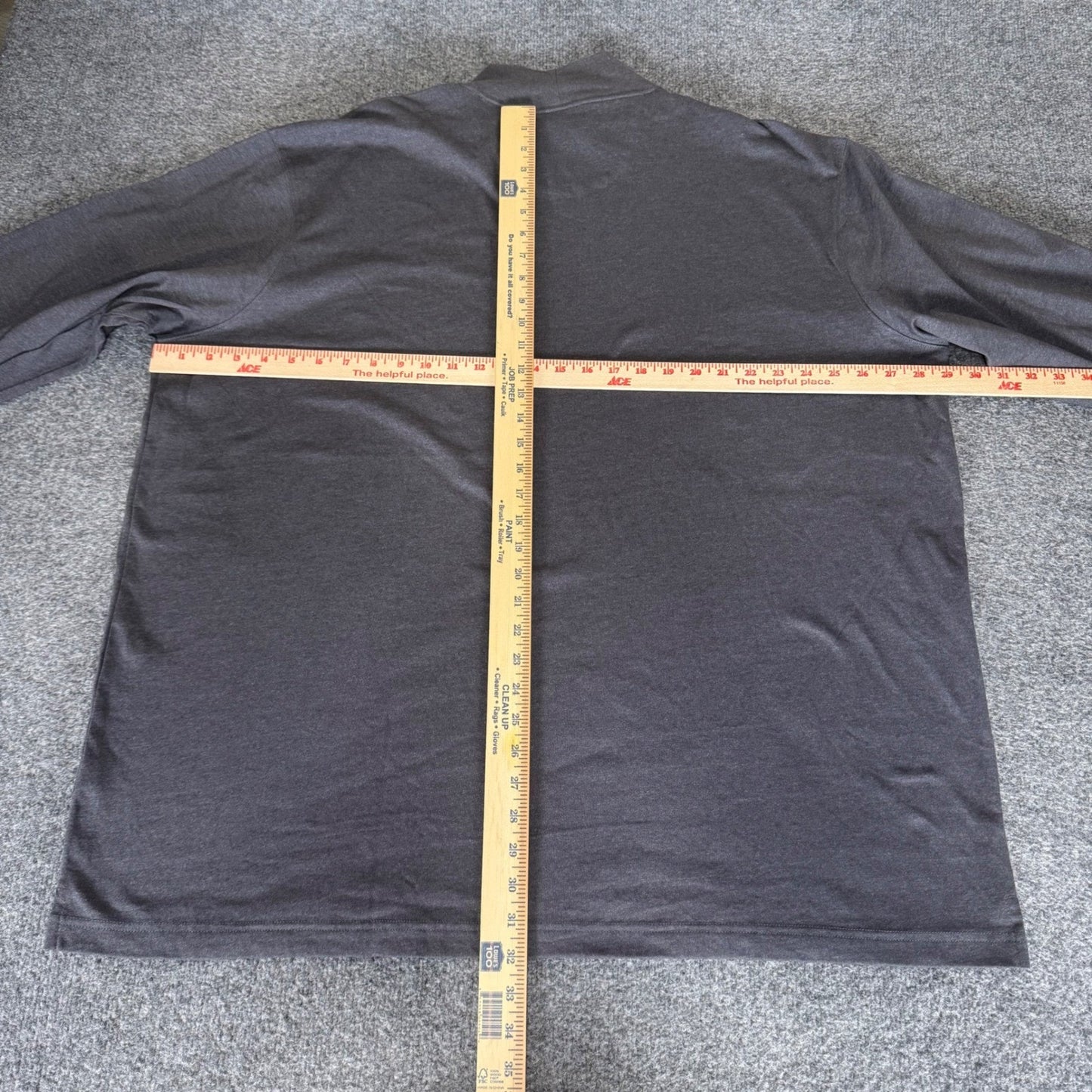 Duluth Trading Co Mens 2XL Relaxed Fit Longtail T Mock Neck Shirt Gray Casual