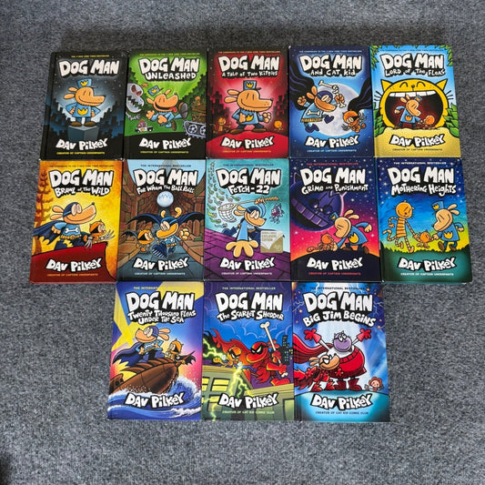 Dog Man Series Lot 13 Books by Dav Pilkey Complete Set Kids Graphic Novels