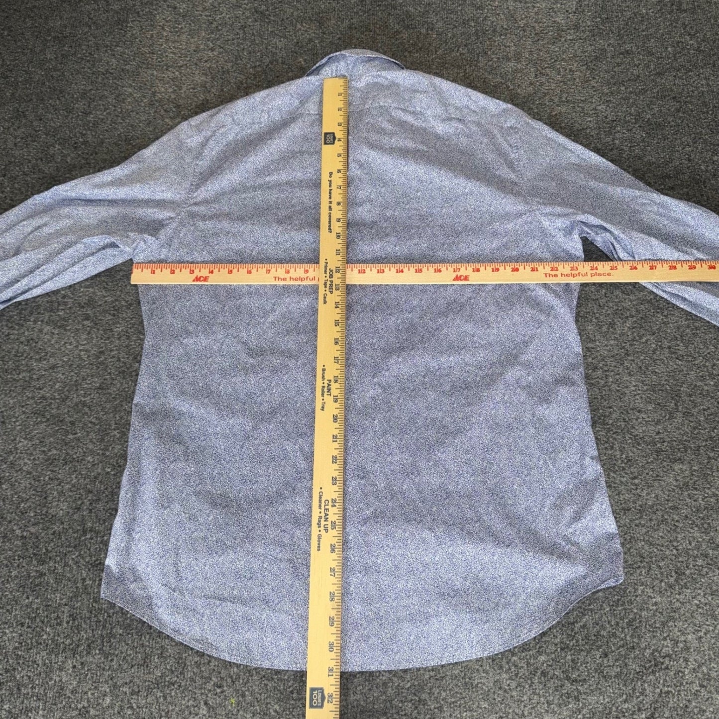 Michael Kors Mens XL Slim Fit Blue White Floral Button Down Long Sleeve Shirt