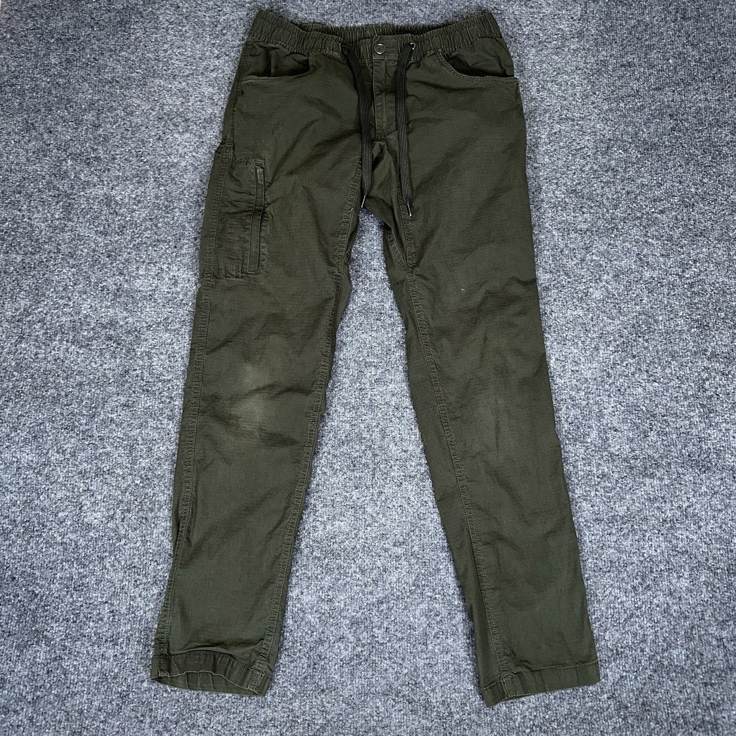 BYLT Pants Men's M 30x30 Olive Green Tapered Ripstop Drawstring Utility Jogger