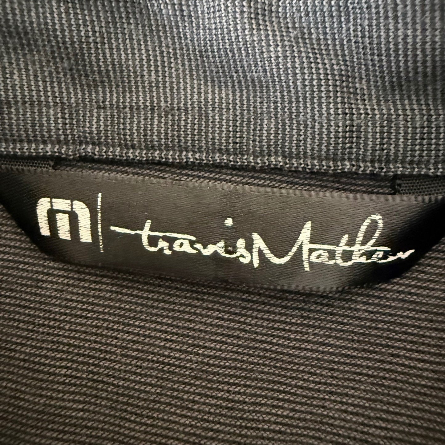 Travis Mathew Mens Small Charcoal Gray Pima Cotton Blend Short Sleeve Polo Shirt