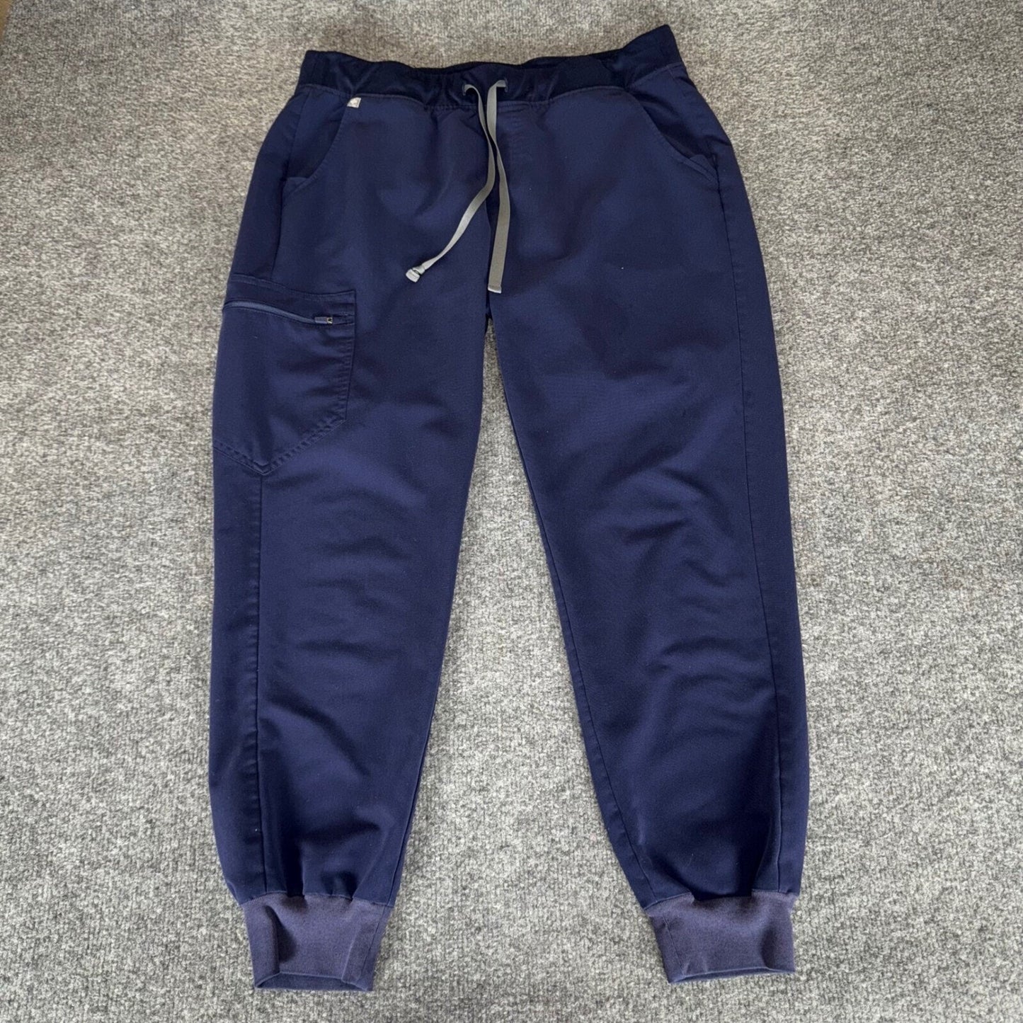FIGS Zamora Jogger Scrub Pants Womens Large 31x28 Navy Stretch Medical Uniform