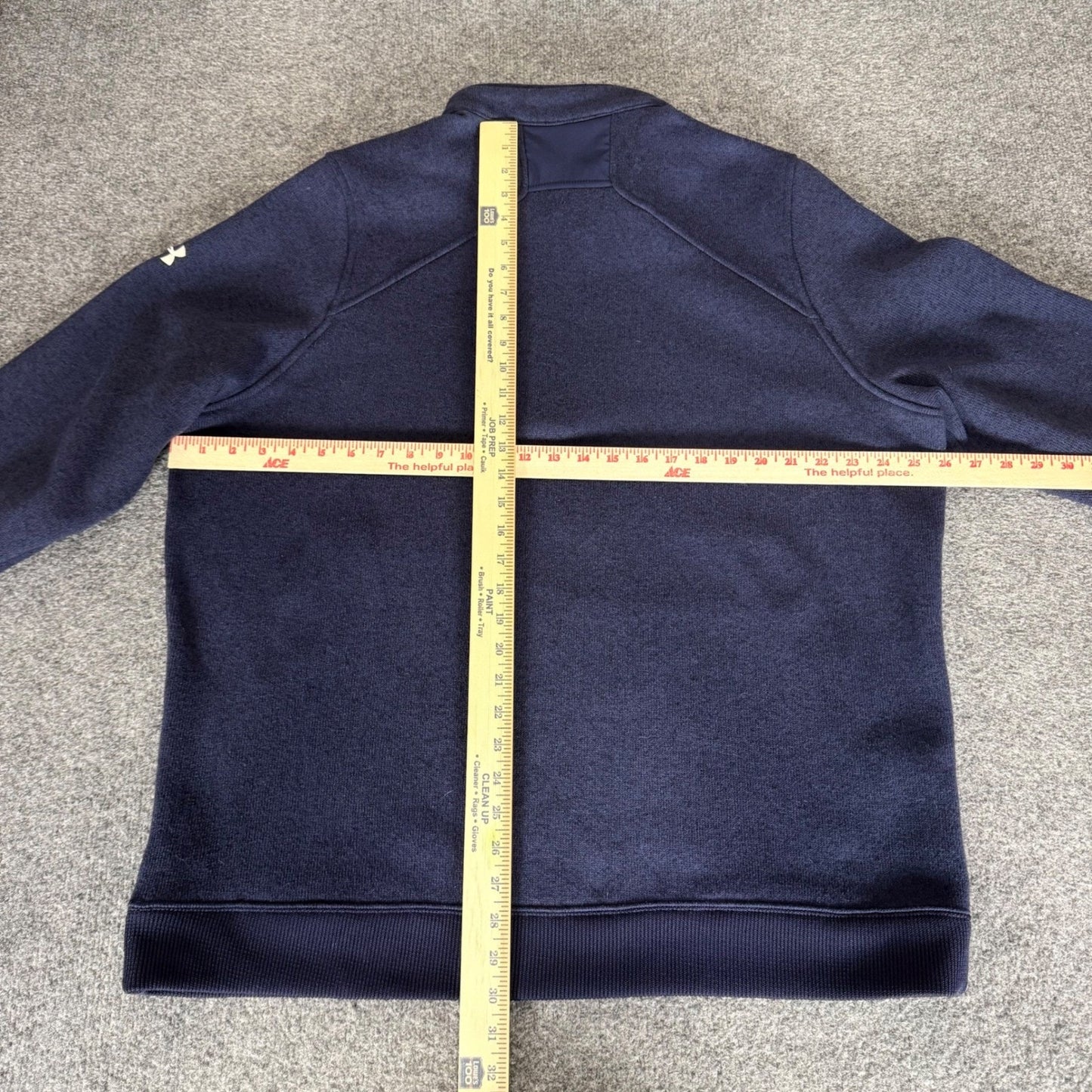 Under Armour Mens 2XL Navy Blue Quarter Snap Sweater Knit Fleece Pullover Casual