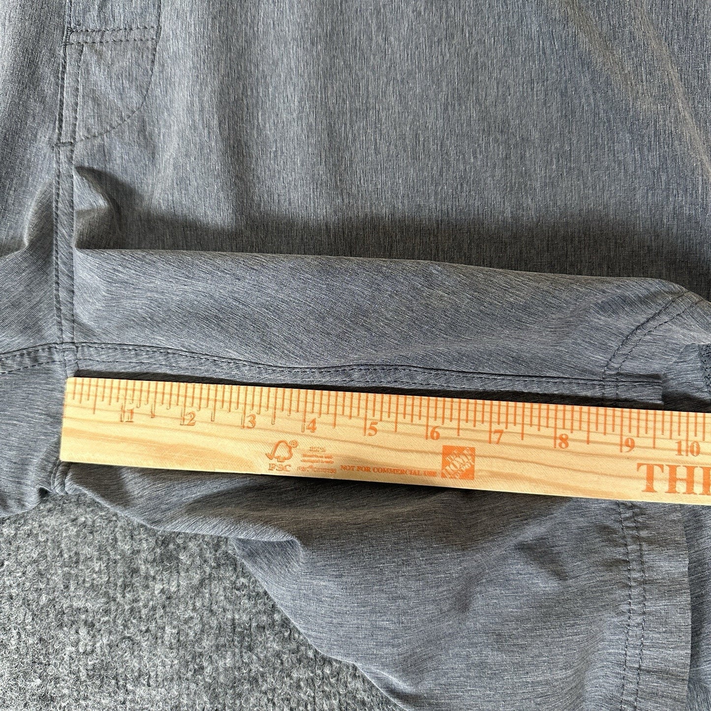 Linksoul Shorts Mens 40 Grey Solid Chino 9.5” Golf High Rise Casual Adult