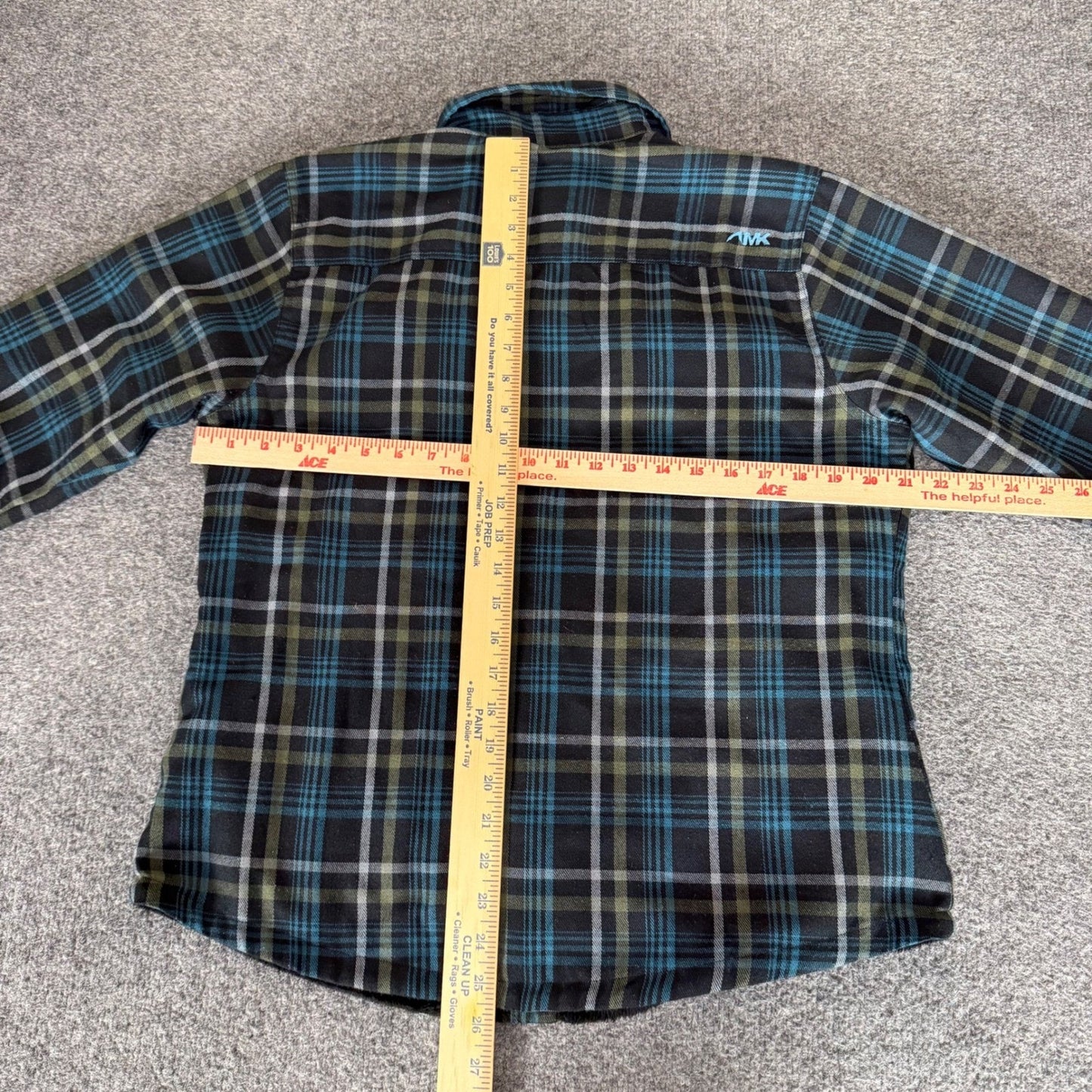 Mountain Khakis Christi Fleece Lined Shirt Jacket Plaid Teal Black Womens Large