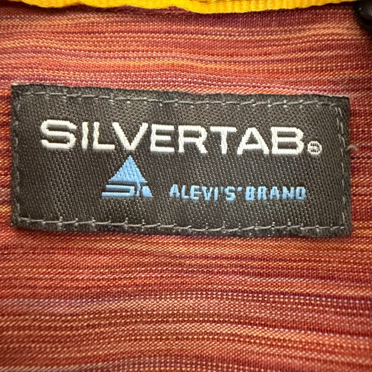 Silvertab Levi's Striped Button Up Short Sleeve Casual Shirt Mens Medium