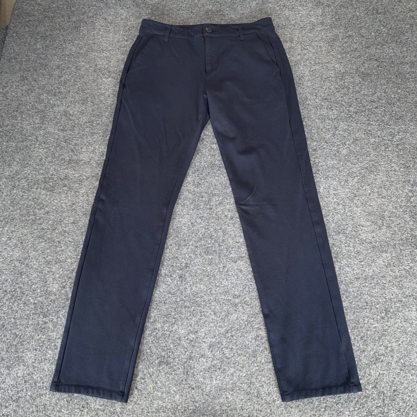 Paige Mens 30x30 Blue Rayon Blend Stretch Flat Front Chino Pants Casual Comfort