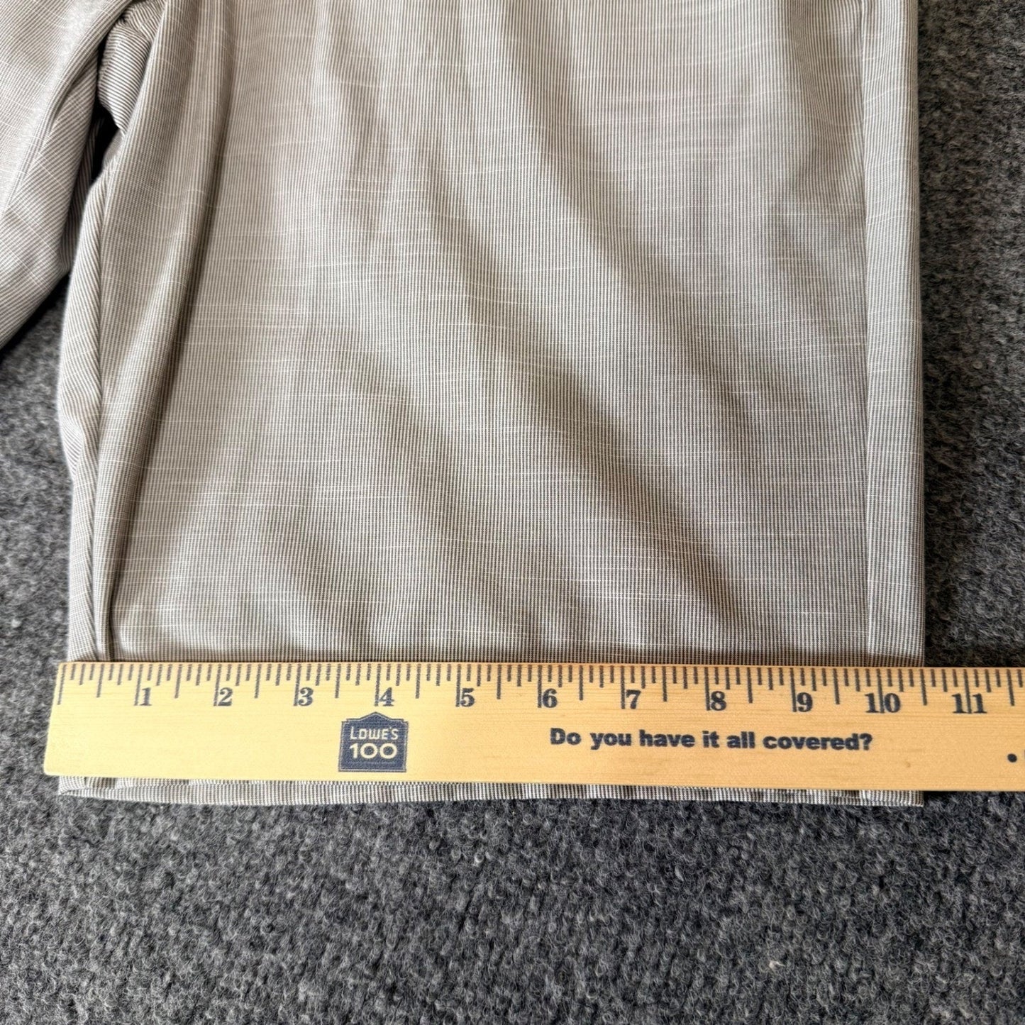 Travis Mathew Golf Short Mens 34 Gray Striped Chino Flat Front Casual Activewear