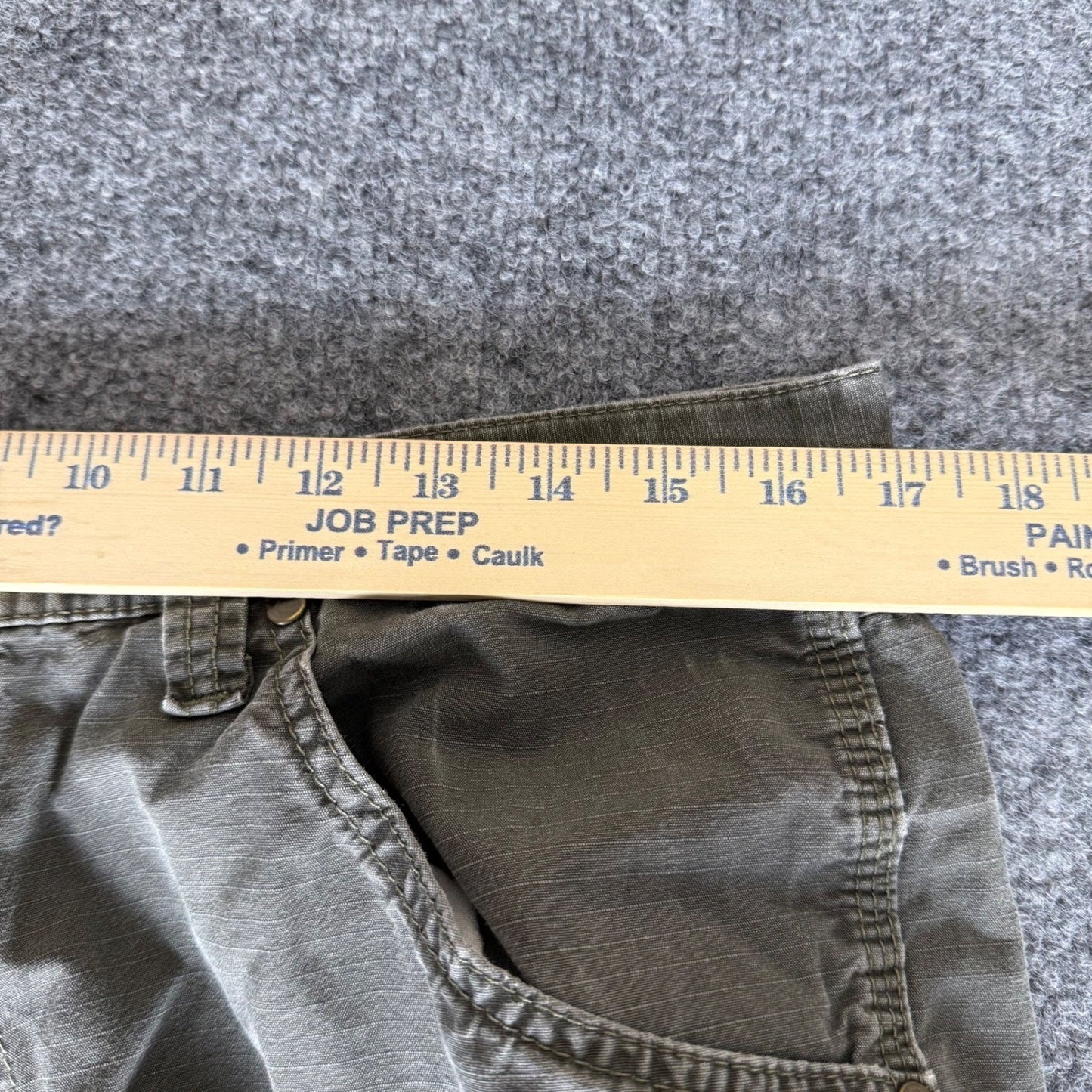 Wrangler Riggs Workwear Pants Mens 34x28 Olive Ripstop Cargo Utility Durable