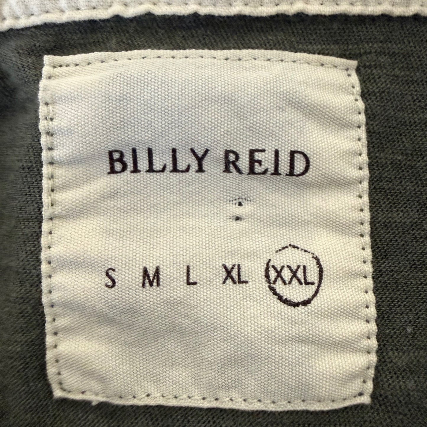 Billy Reid Polo Shirt Mens 2XL Olive Green Short Sleeve Casual Preppy Designer
