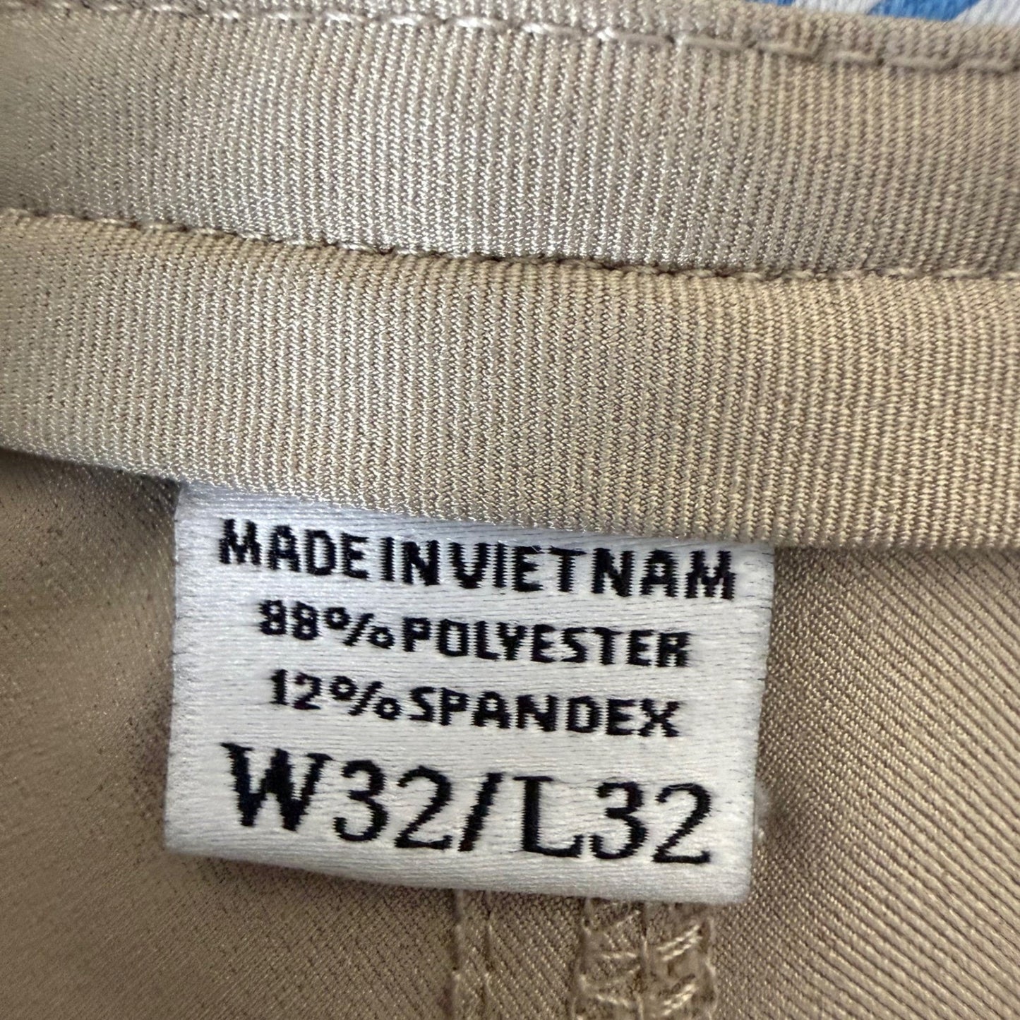 FootJoy Athletic Fit Golf Pants Mens 32x32 Khaki Tan Performance Five Pocket FJ