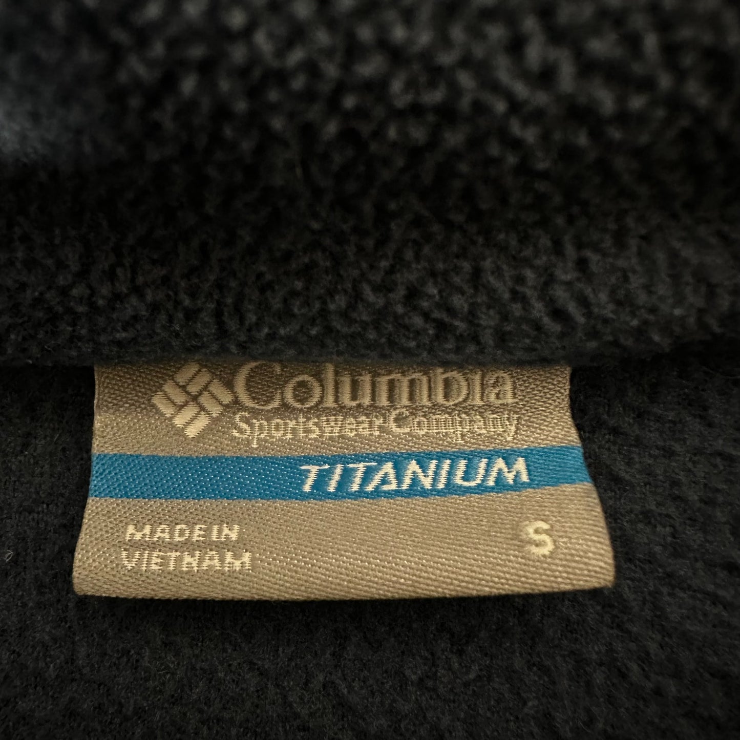 Columbia Titanium Sweatshirt Men's Small Blue Fleece 1/4 Zip Long Sleeve Outdoor