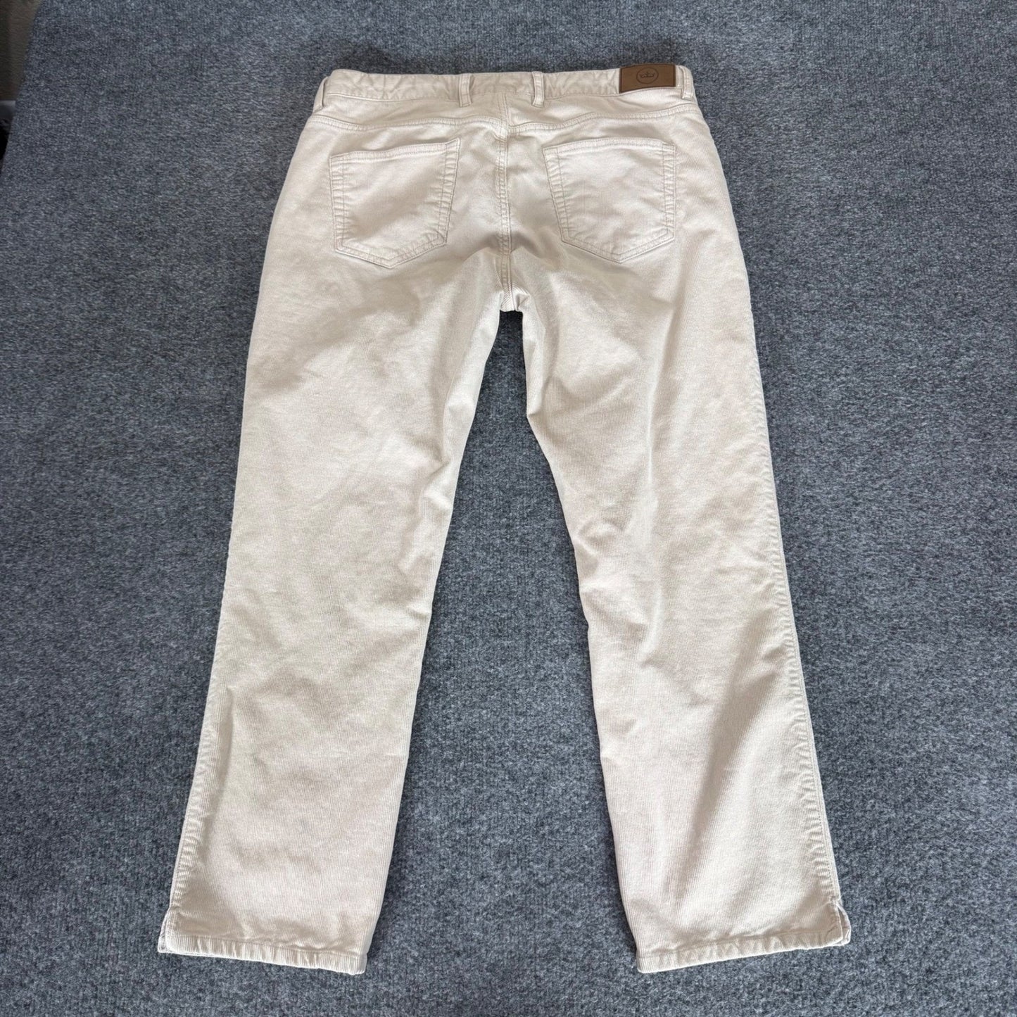 Peter Millar Crown Superior Soft Corduroy 5-Pocket Pants Mens 35 (34x27) Beige