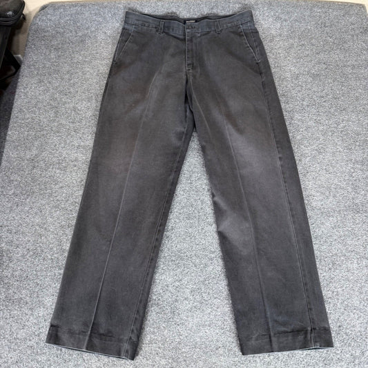 Dockers Khakis Mens 36x32 Gray Cotton Pants Casual Chino Business Office Classic