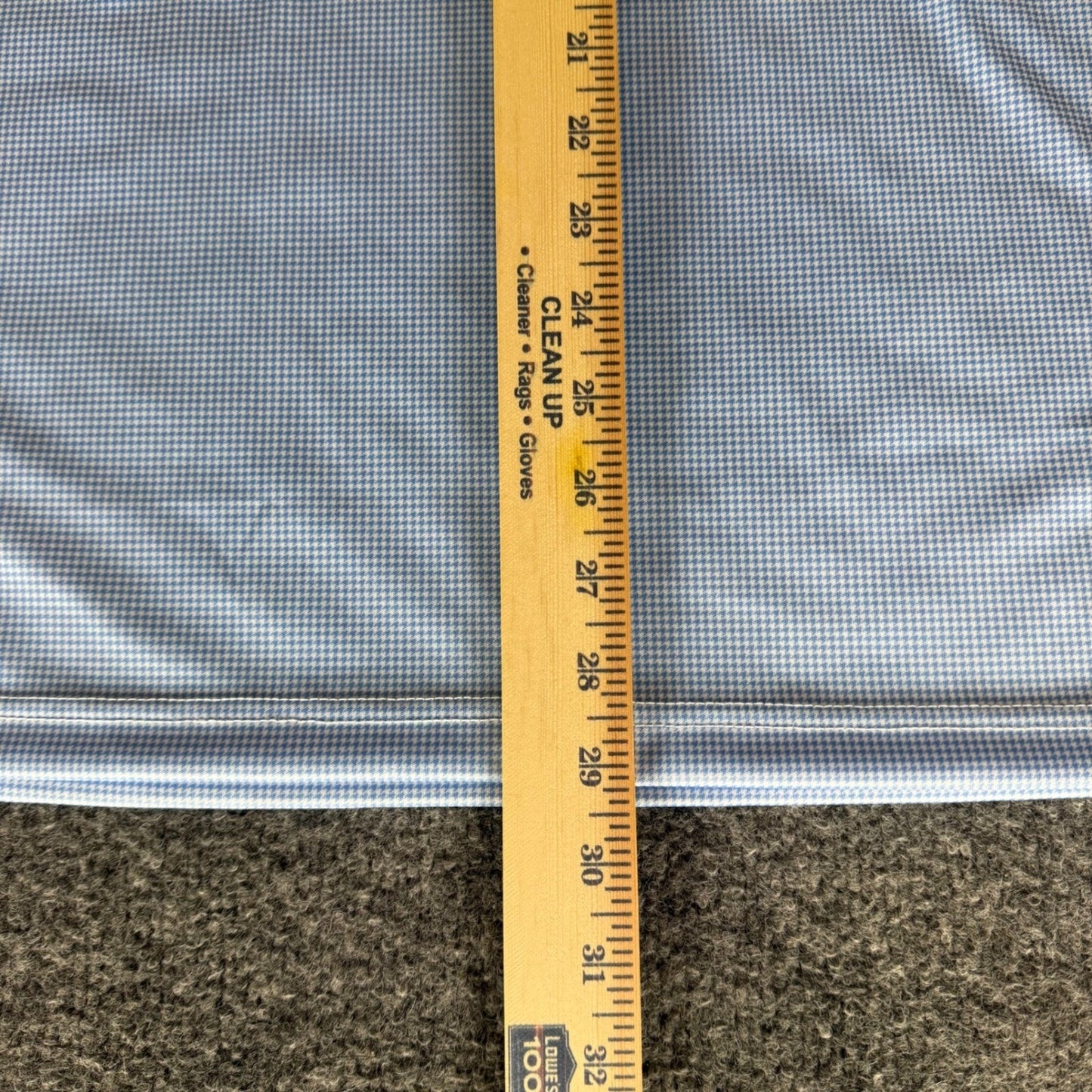 Collars & Co Polo Shirt Men Large Blue Houndstooth Dress Collar Business Stretch