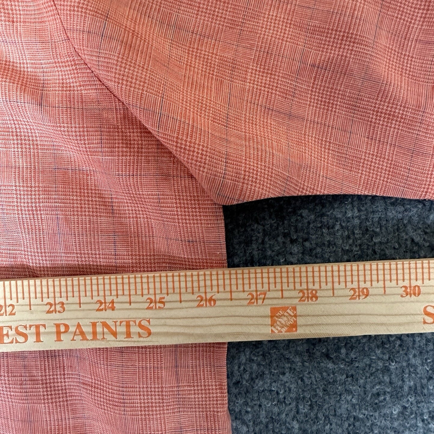 Jos A Bank Traveler Shirt Men XL Coral 100% Linen Button Down Long Sleeve Pocket