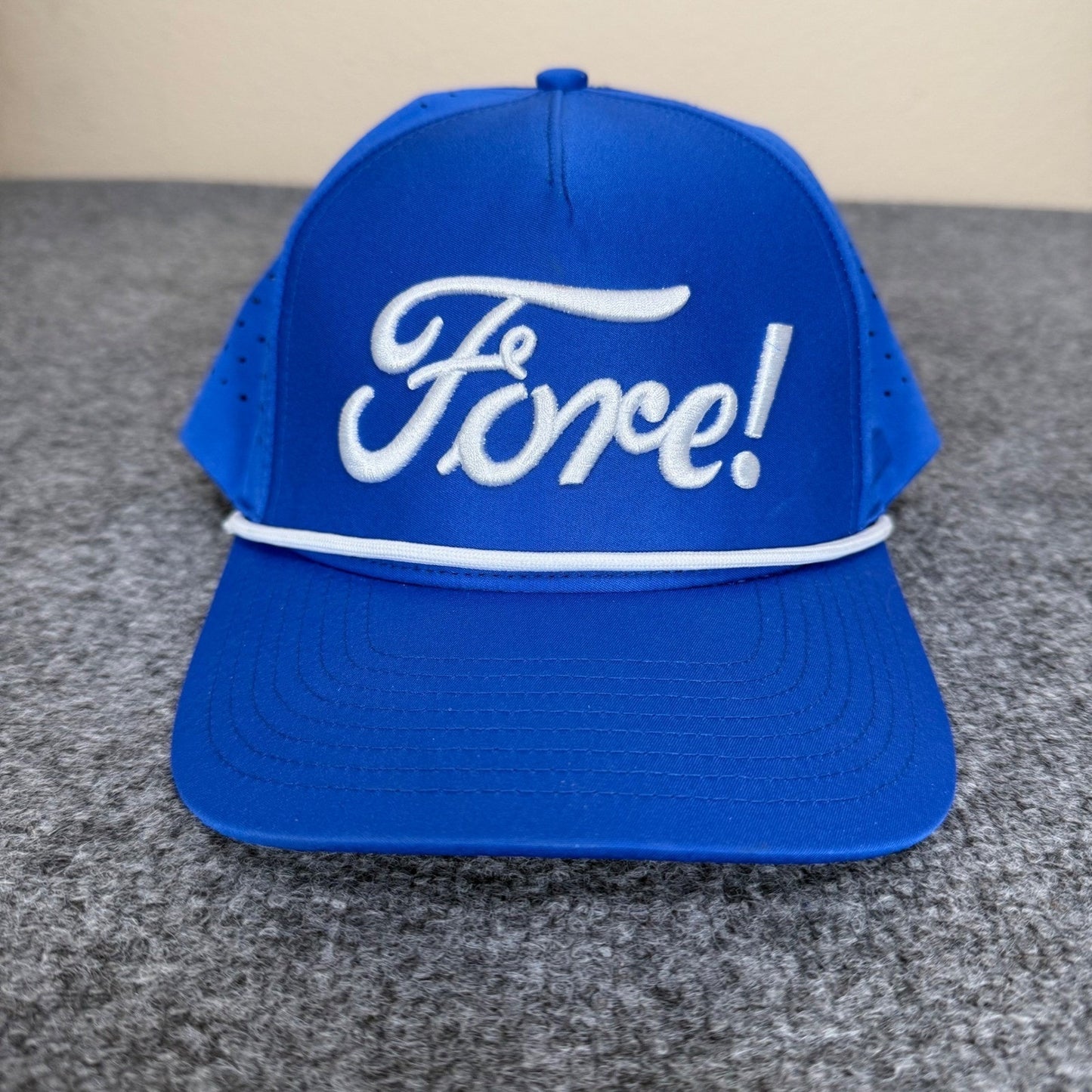 Bogey Bros Golf Fore Rope Hat Blue Snapback Perforated Performance Cap Athletic