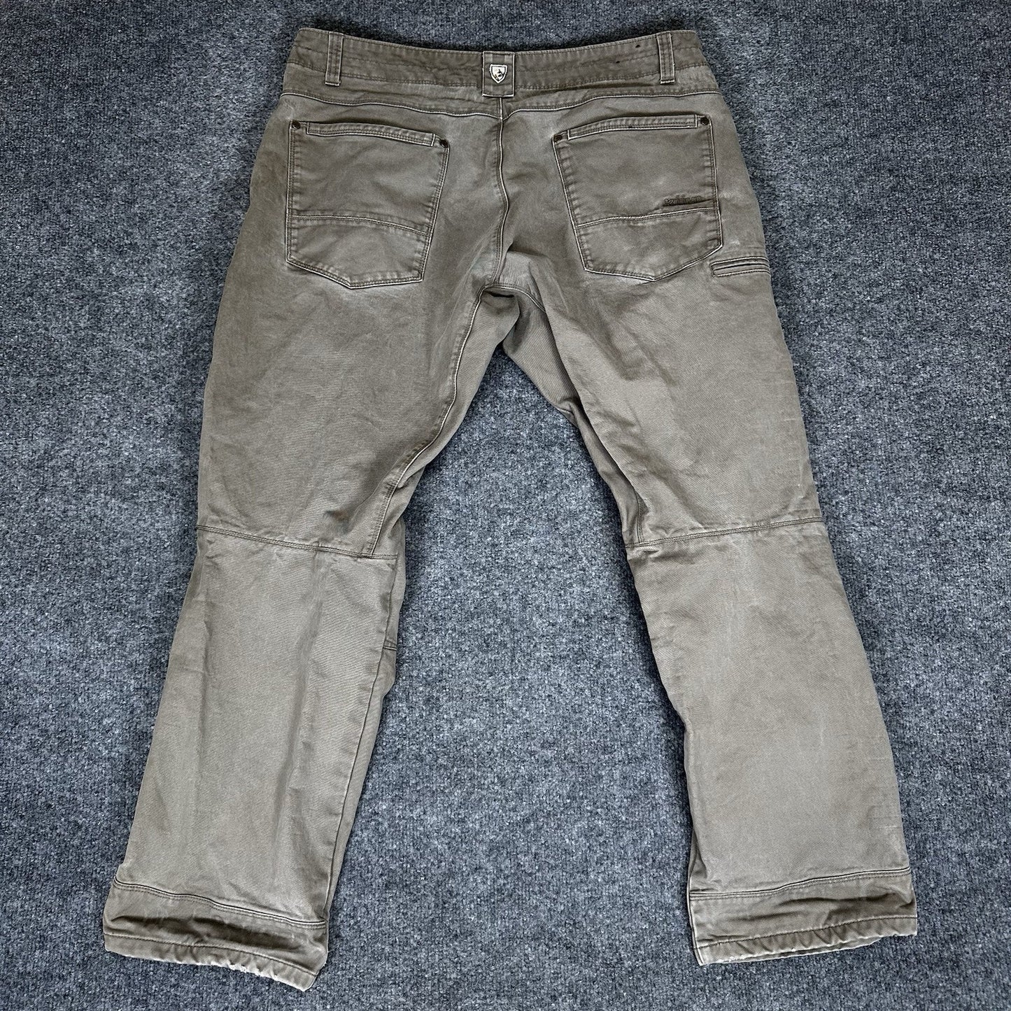 Kuhl Rydr Men's 38x30 Beige Mid-Rise Outdoor Hiking Pants Gorpcore Heavy-Duty