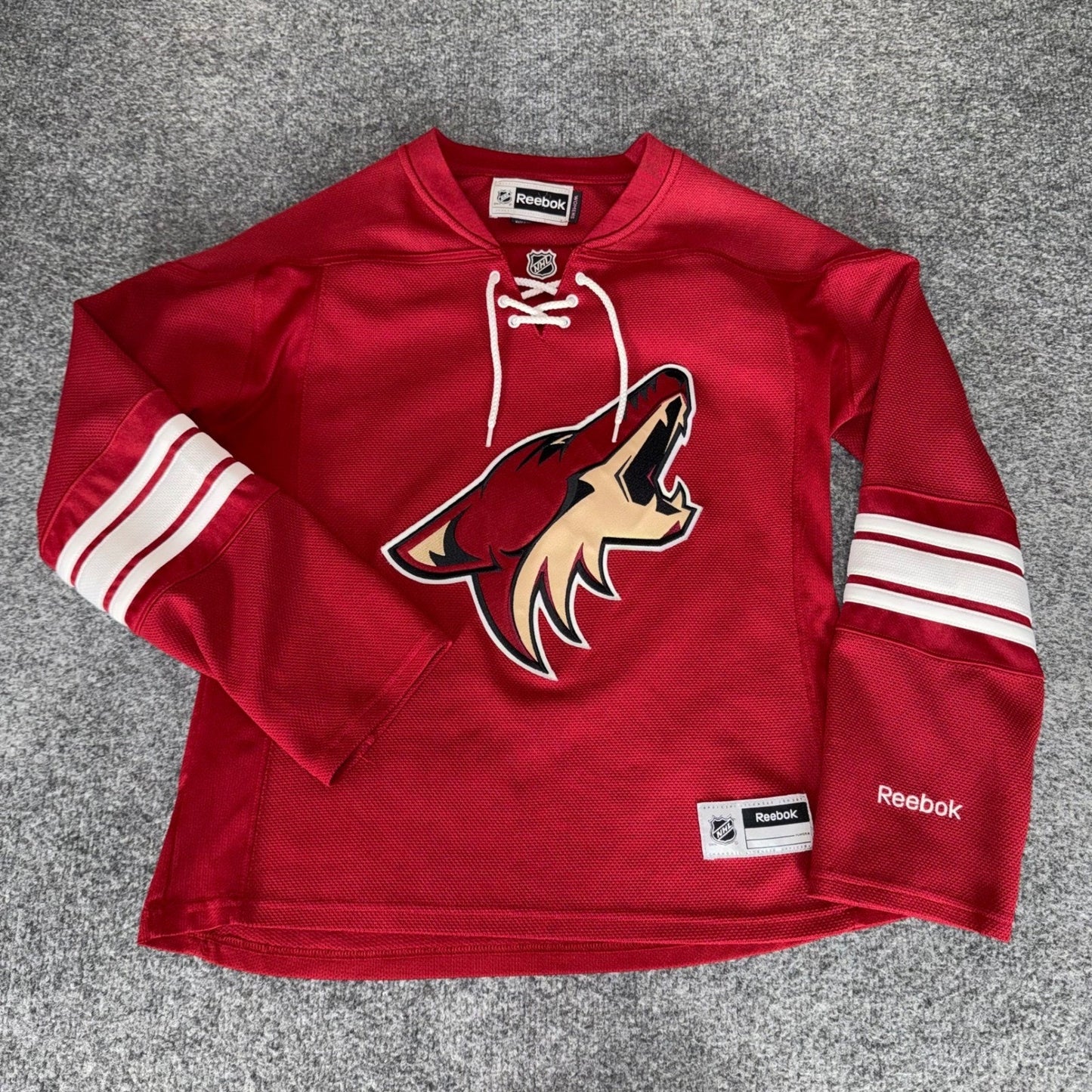Reebok Arizona Coyotes Jersey Womens Medium Red Lace Up Hockey Fan Apparel NHL