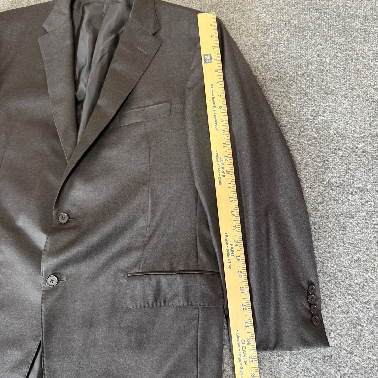 Hickey Freeman Loro Piana Tasmanian Super 150's Blazer Mens 46R Gray Wool Coat