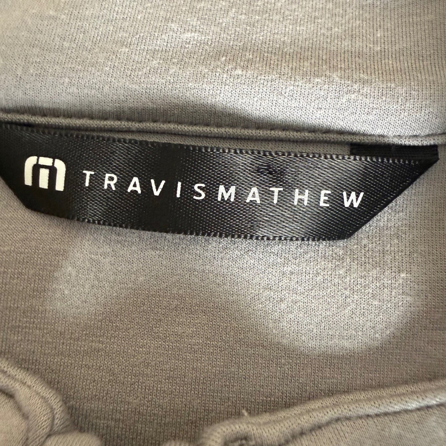 TravisMathew Wanderlust Mens Gray 1/4 Zip Pullover Performance Sweatshirt Large