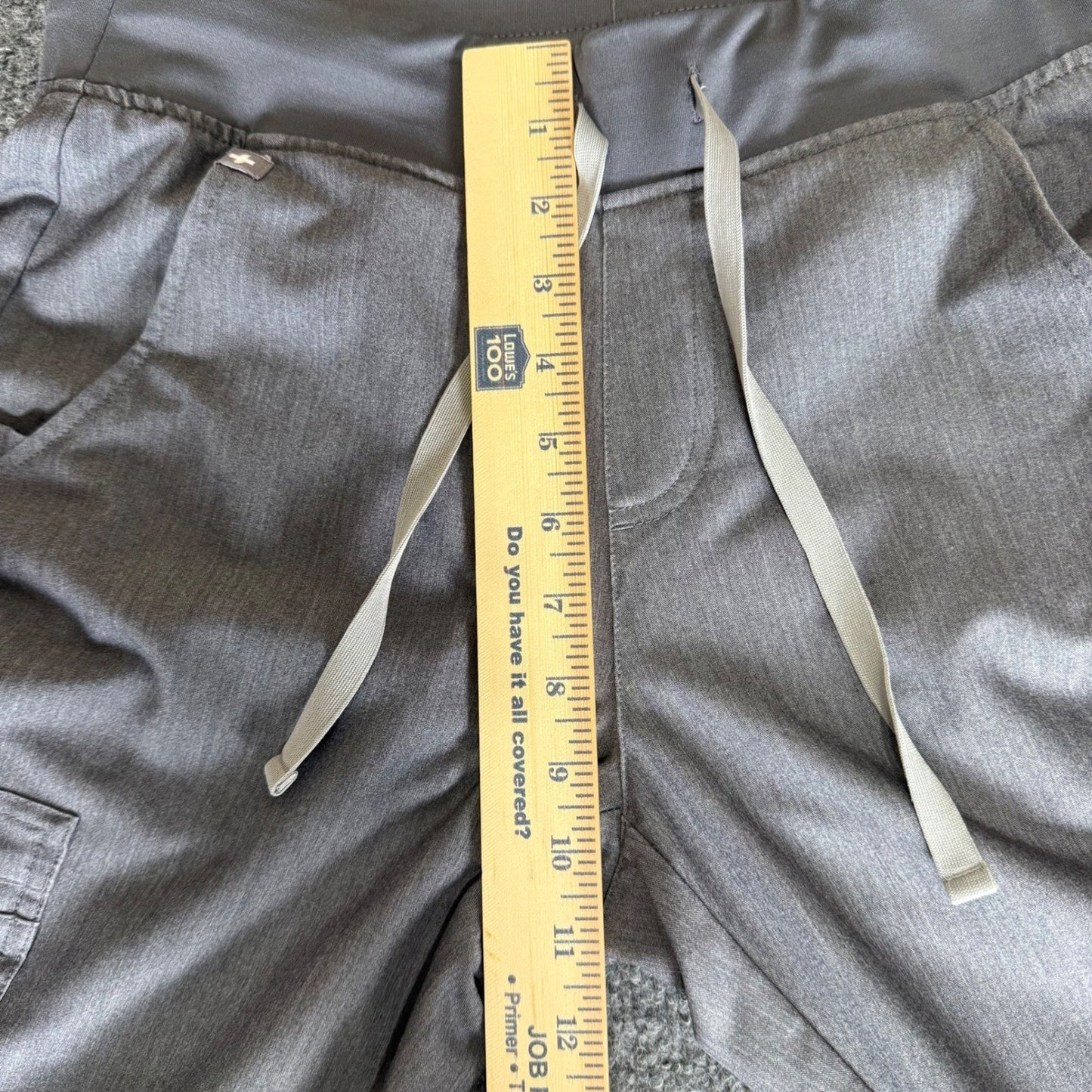 FIGS Zamora Scrub Pants Jogger Womens Small Petite 30x26 Gray Nursing Medical