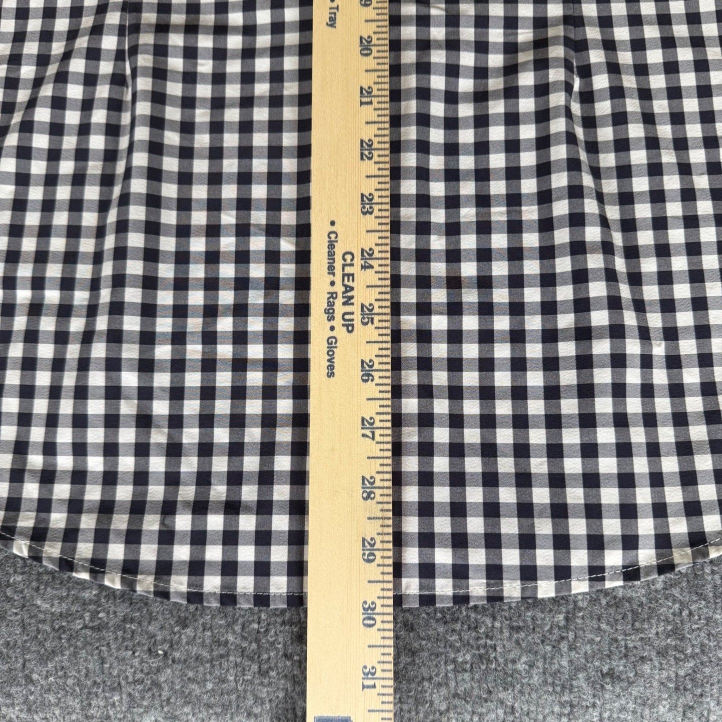 Mizzen+Main Gingham Shirt Mens L Trim Fit Button Up Stretch Casual Performance