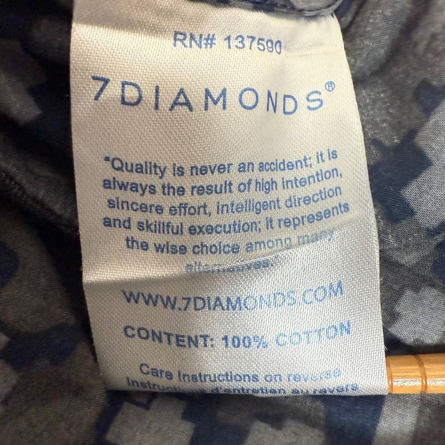 7 Diamonds Shirt Mens XL Gray Blue Digital Camo Long Sleeve Button Up Casual