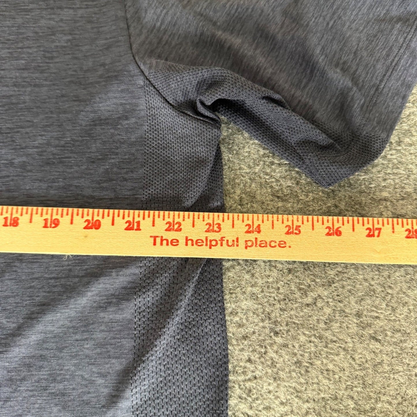 American Tall Polo Shirt Mens XLT Blue Heathered Short Sleeve Performance Golf