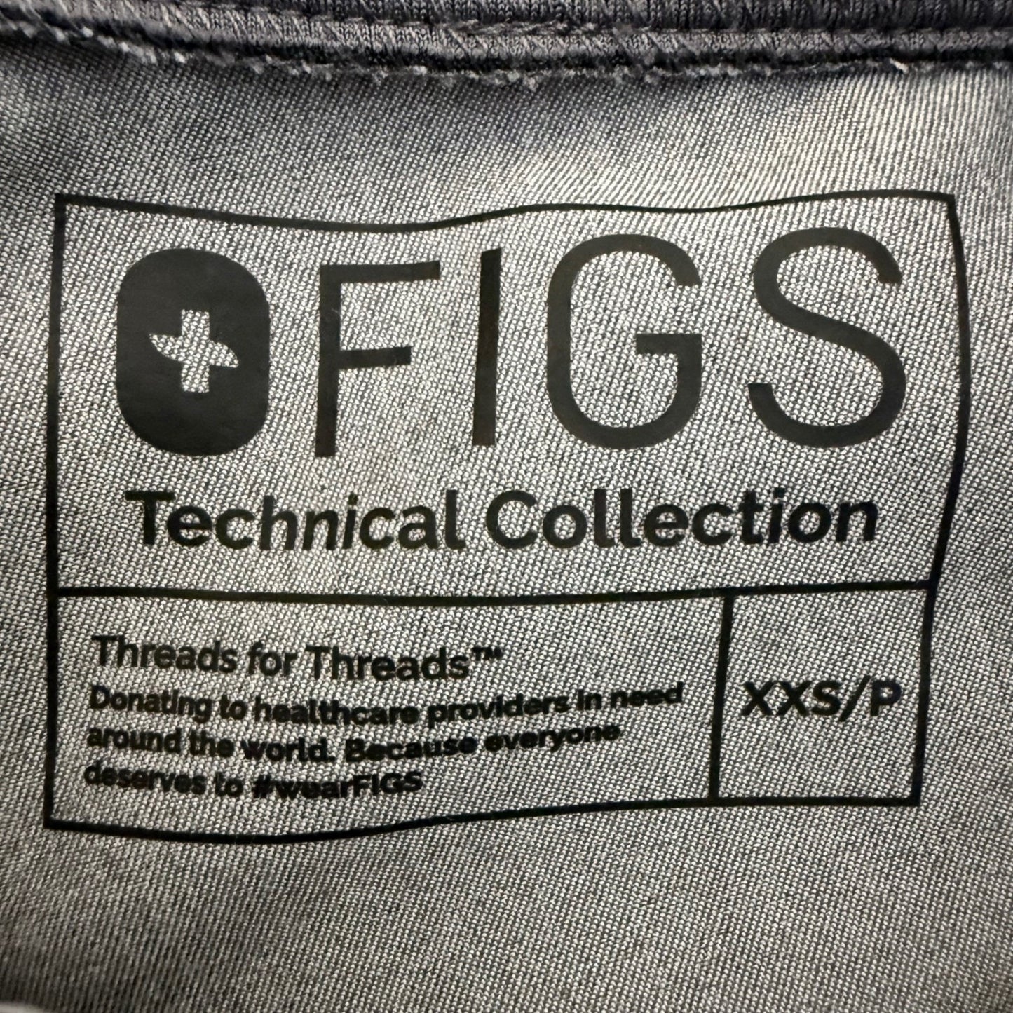 FIGS Zamora Jogger Scrub Pants Womens XXS Petite Graphite Gray Nursing Uniform