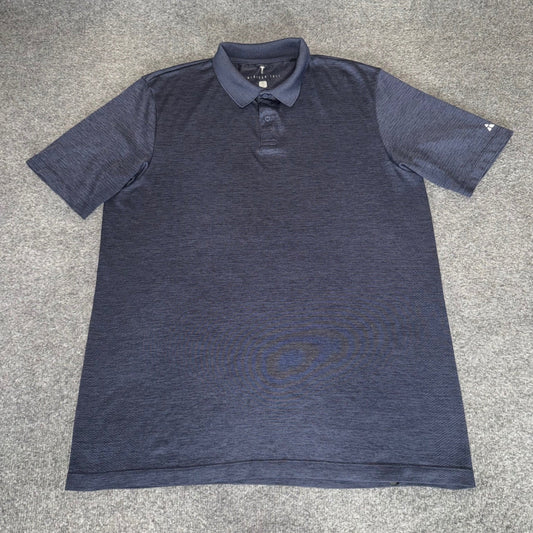 American Tall Polo Shirt Mens XLT Blue Heathered Short Sleeve Performance Golf