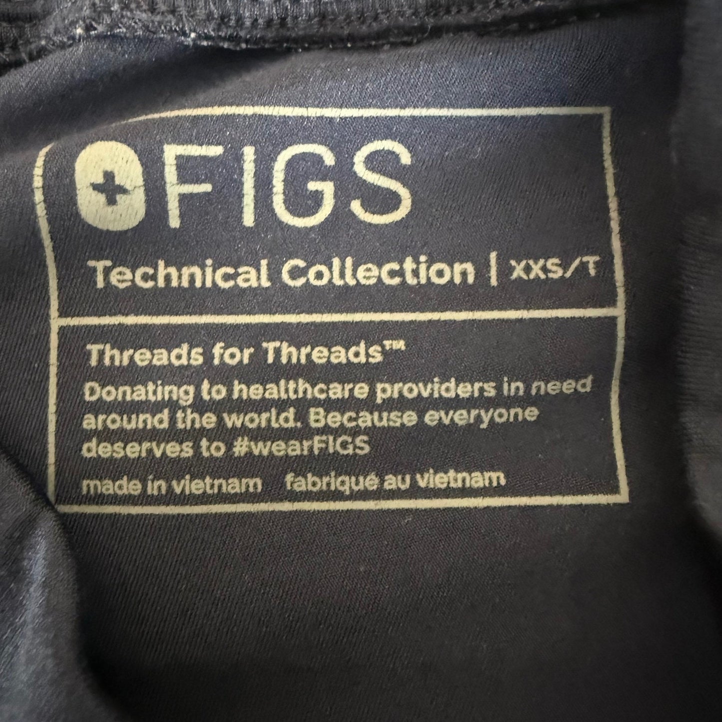FIGS Zamora Jogger Scrub Pants Womens XXS Tall Navy Blue Stretch Medical Uniform