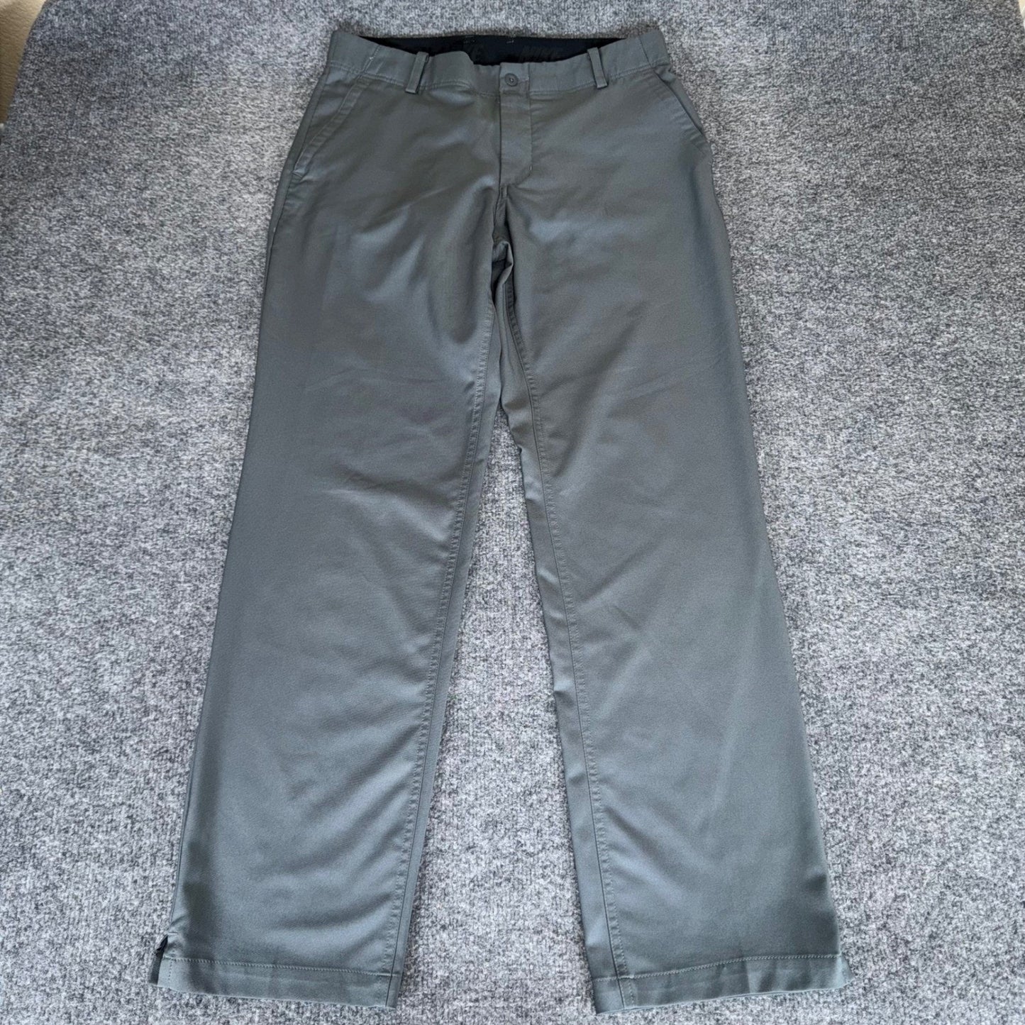 Nike Dri-Fit Golf Pant Mens 32x32 Gray Lightweight Athletic Performance Trousers