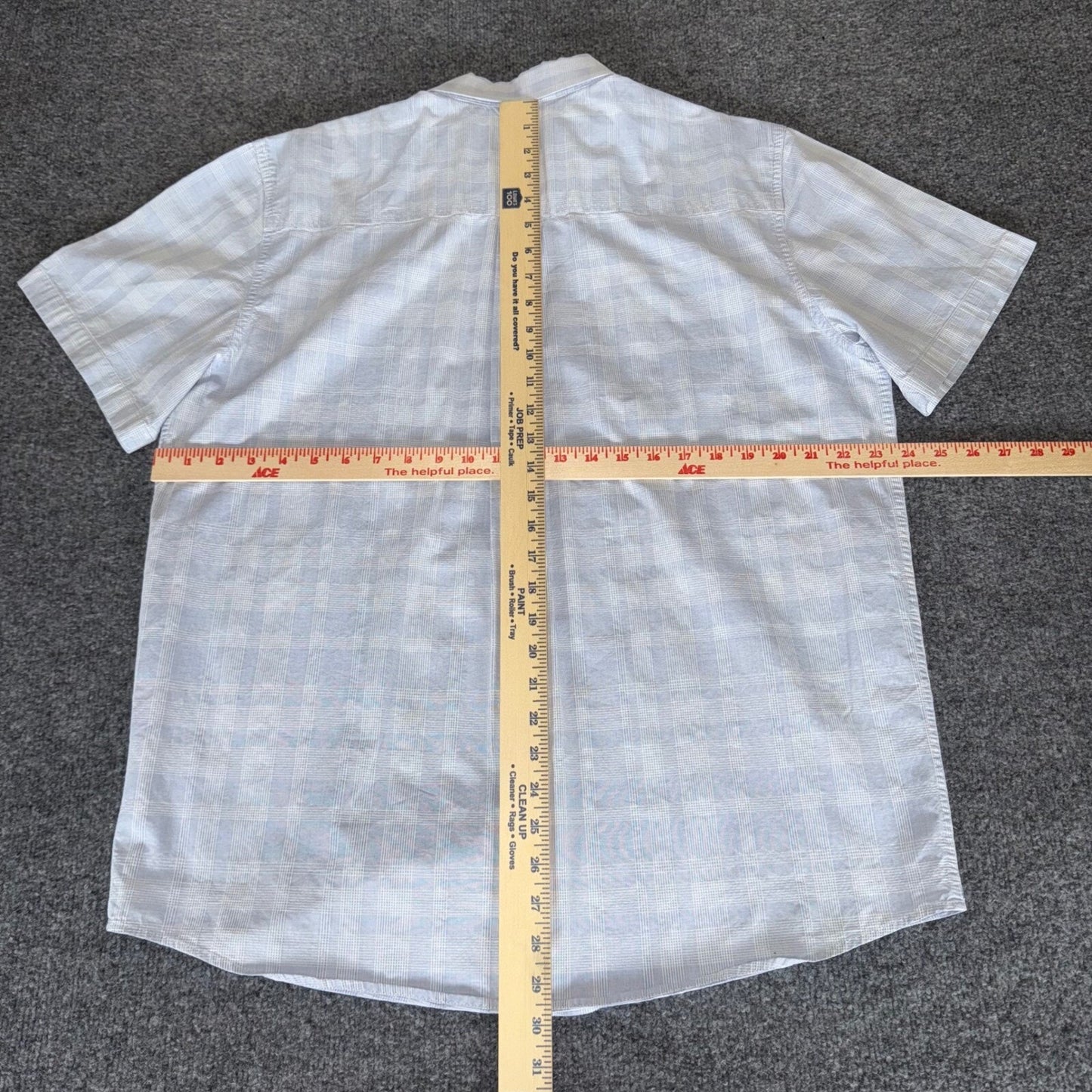 Cody James Core Shirt Plaid Button Down Short Sleeve Casual Blue Mens Medium