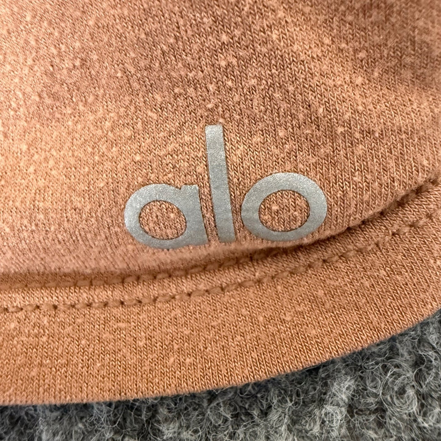 Alo Yoga Ribbed Bra Top Copper Rust Womens Small Strappy Back Cropped Activewear