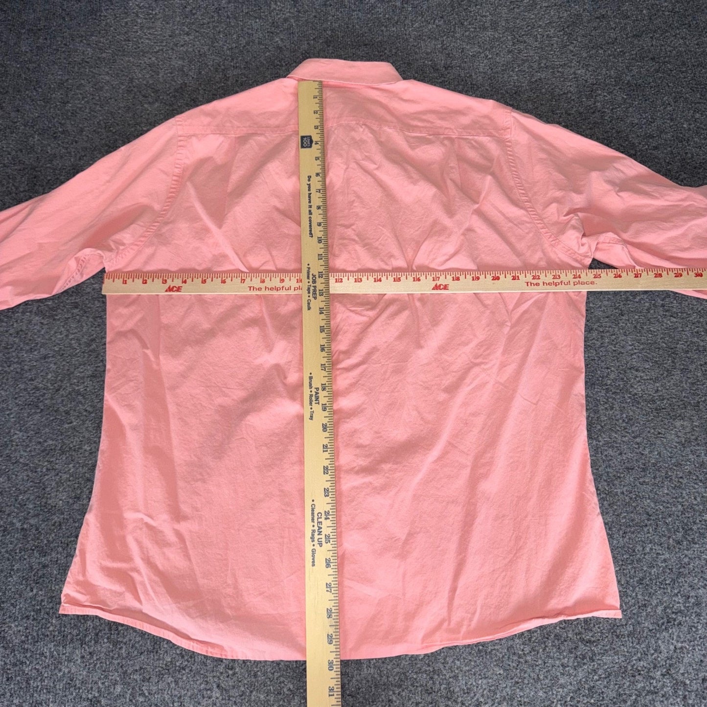 Southern Tide Mens Large Coral Pink Long Sleeve Button Down Shirt Cotton Casual