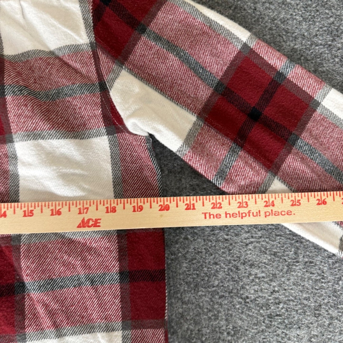 True Religion Mens Small Plaid Flannel Button Up Shirt Red Long Sleeve Western