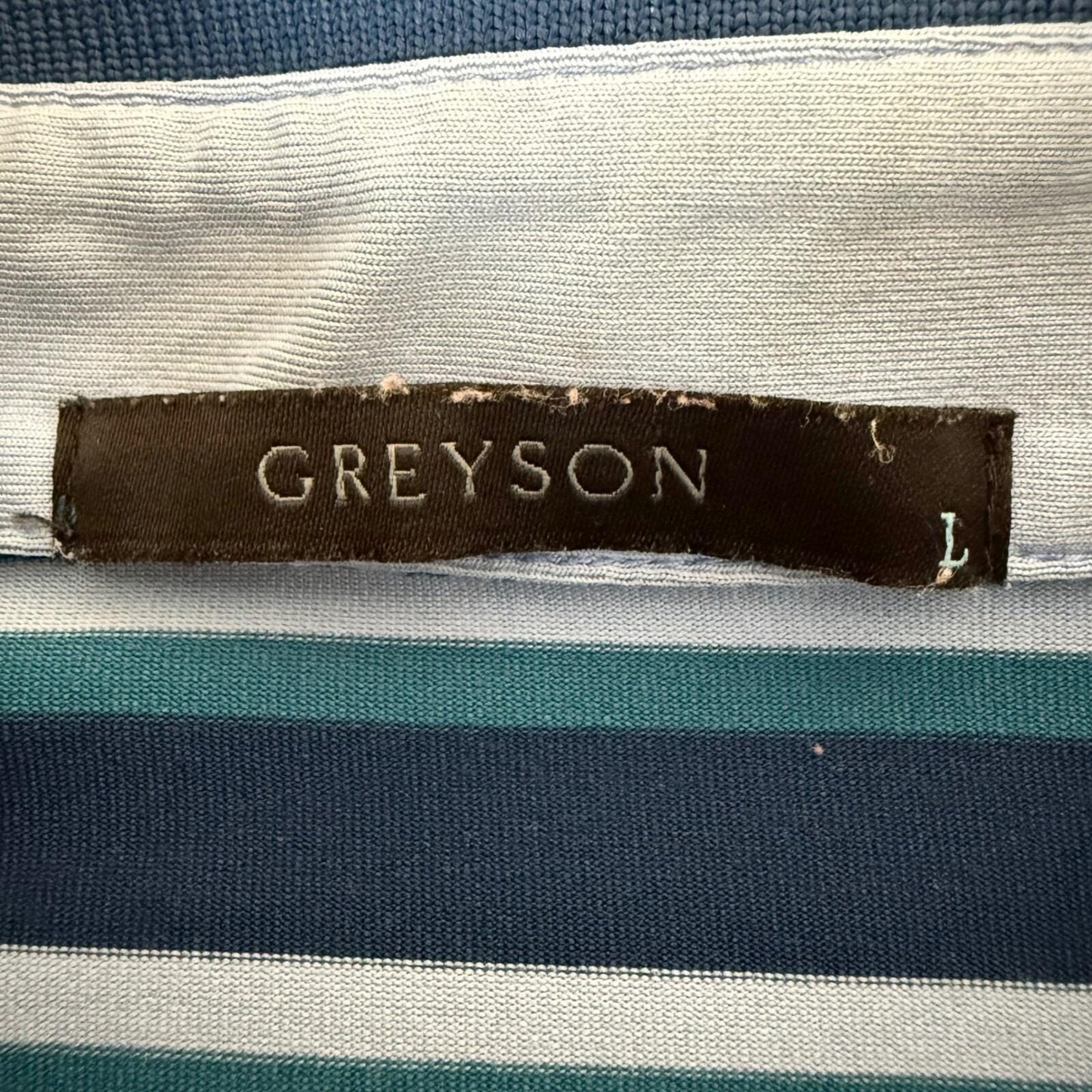 Greyson Golf Polo Shirt Mens L Striped Lightweight Short Sleeve Performance Top