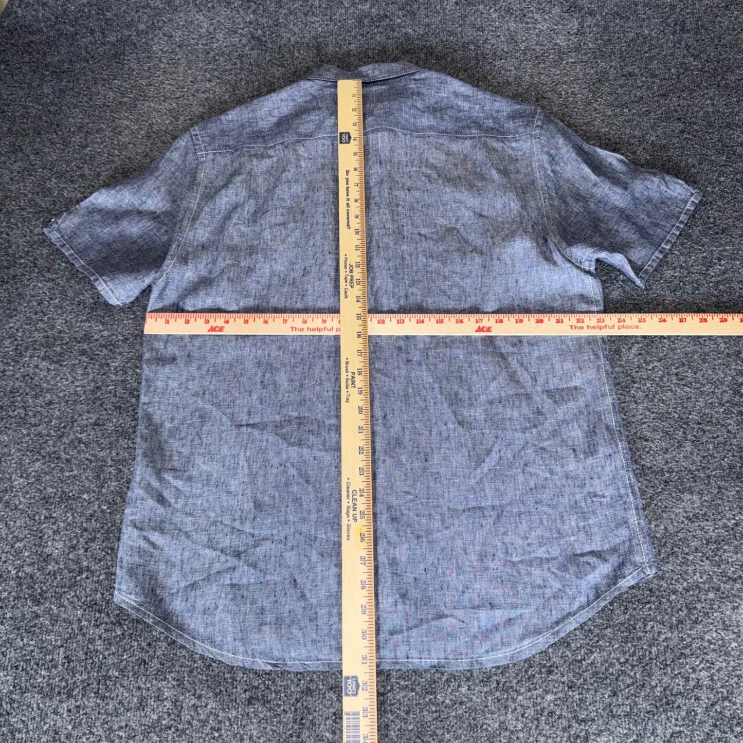 Tommy Bahama Linen Shirt Mens Large Blue Short Sleeve Button Up Casual Resort