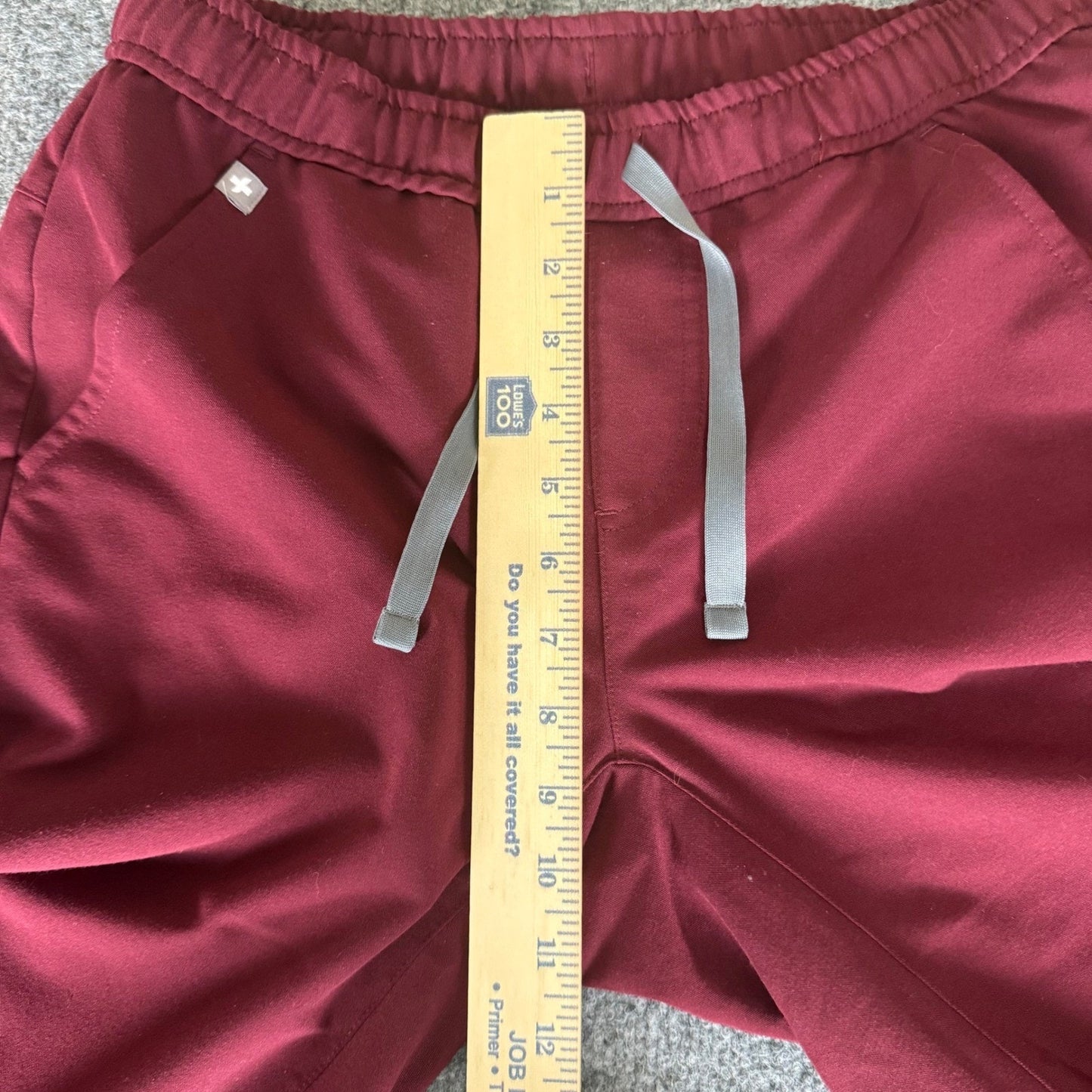 FIGS Zamora Scrub Pants Jogger Womens XS Slim 28x28 Burgundy Nursing Medical