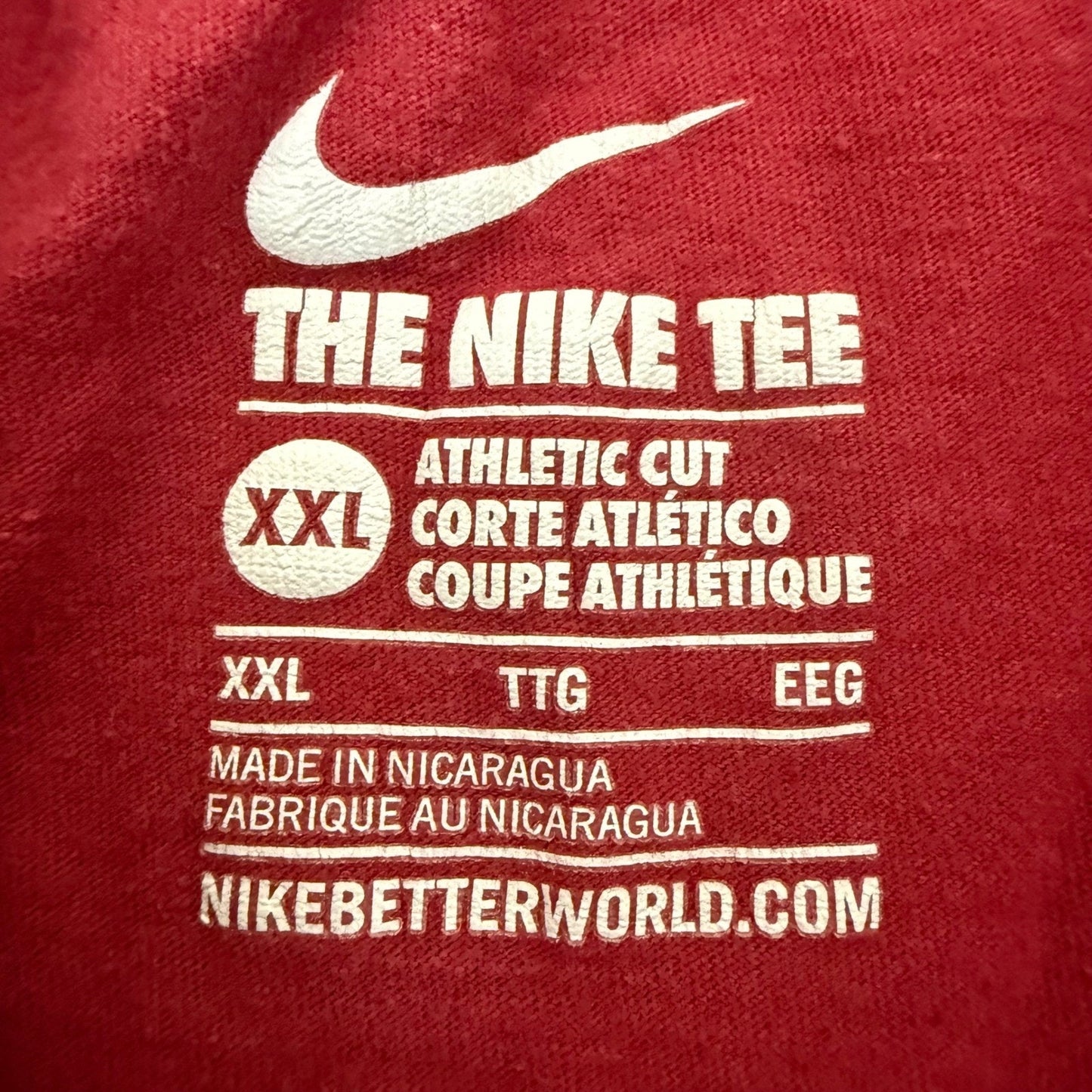 Nike Stanford University Long Sleeve Tee Mens XXL Cardinal Red Athletic Shirt