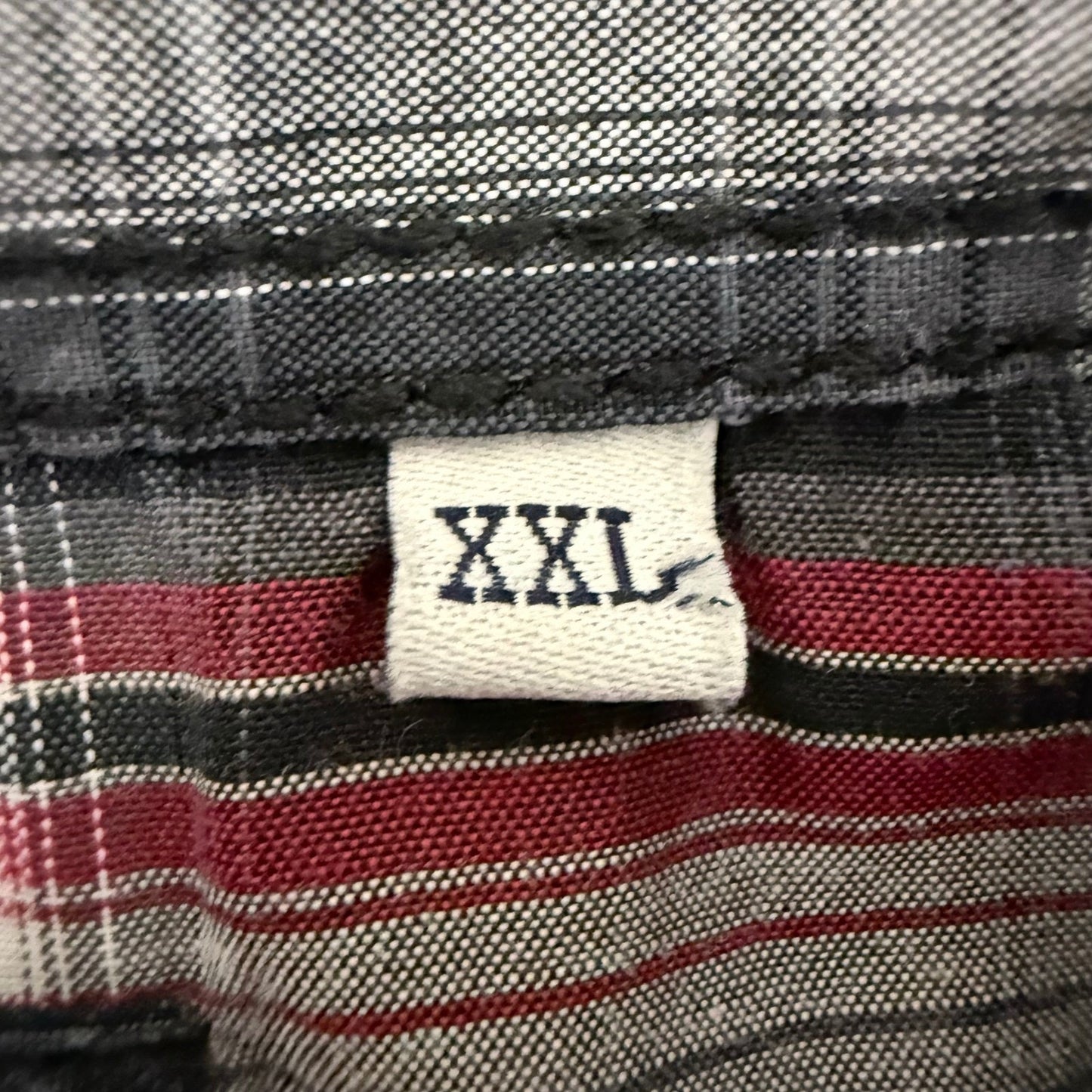 7 Diamonds Mens XXL Western Shirt Red Plaid Pearl Snap Cowboy VTG Short Sleeve