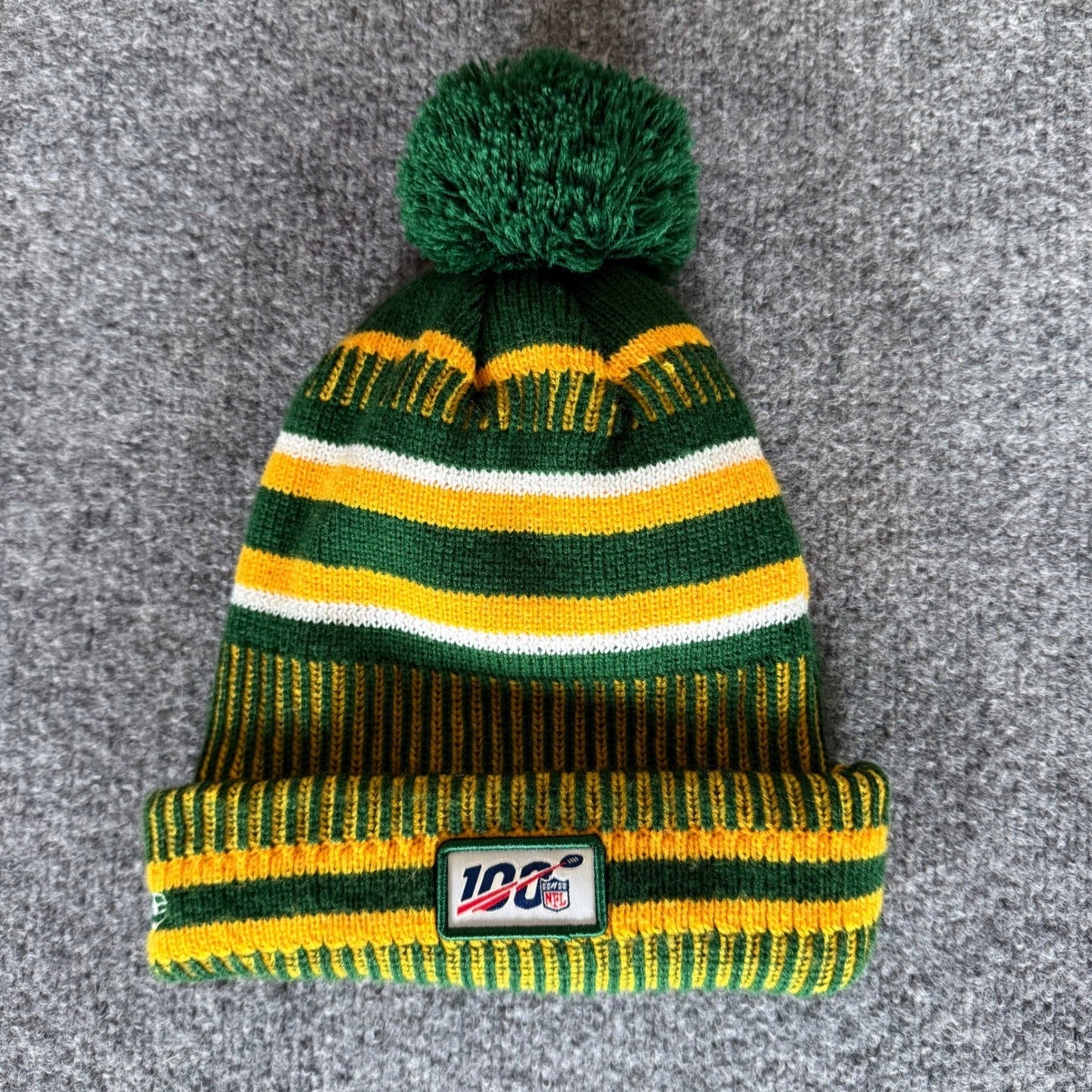 Green Bay Packers New Era NFL Knit Beanie Hat Pom Winter Cap OSFM Football