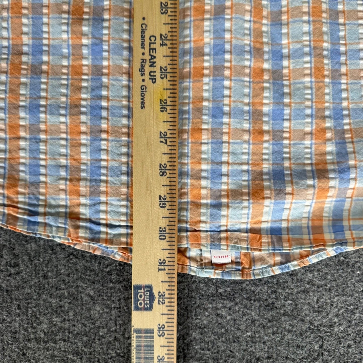 Brooks Brothers 346 Mens XL Short Sleeve Button Up Shirt Seersucker Plaid Cotton