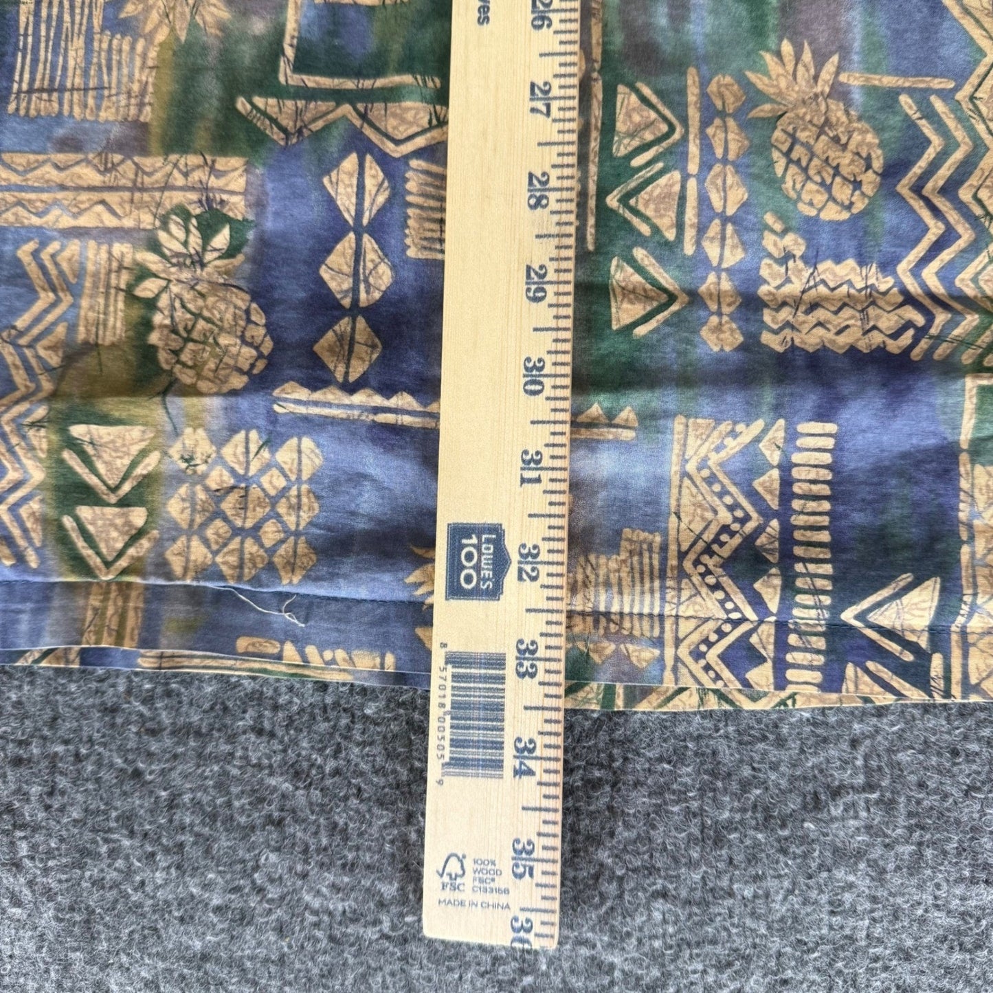 Tori Richard Hawaiian Shirt Mens 3XL Tall Tribal Geometric Aloha Resort Vacation